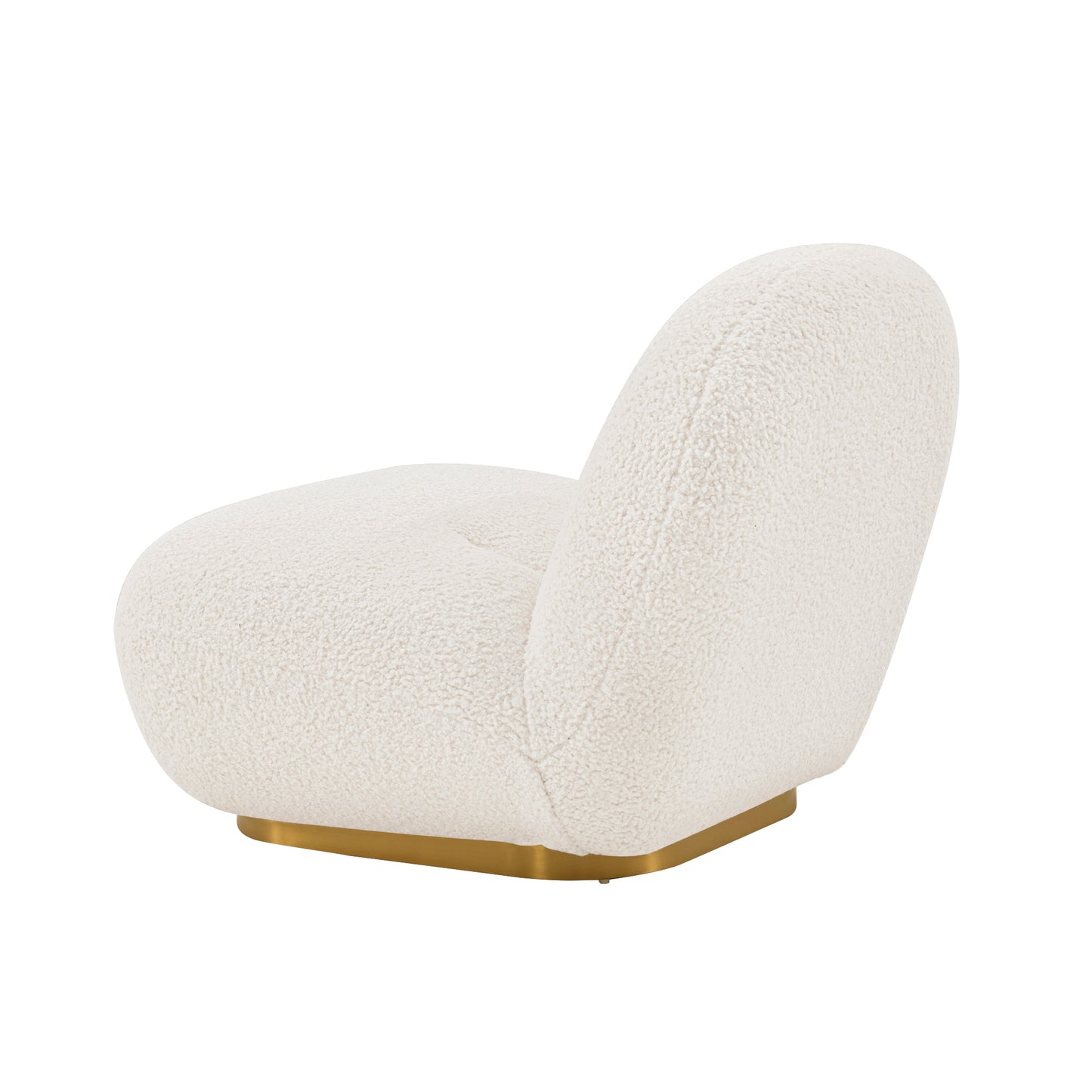 Edina Modern Boucle Lounge Chair in White - Set of 2 2-AC059-WH