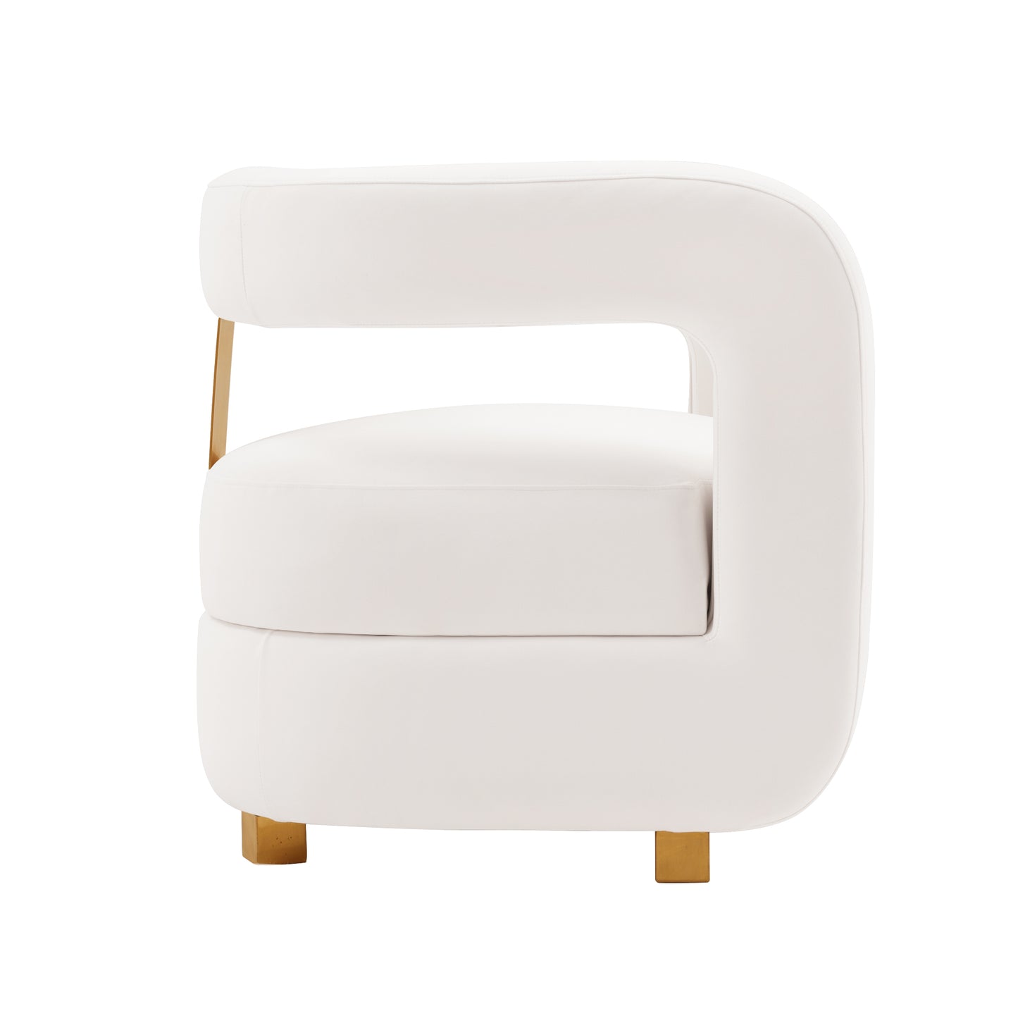 Manhattan Comfort Modern Amirah Velvet Accent Chair in White - Set of 2 2-AC060-WH