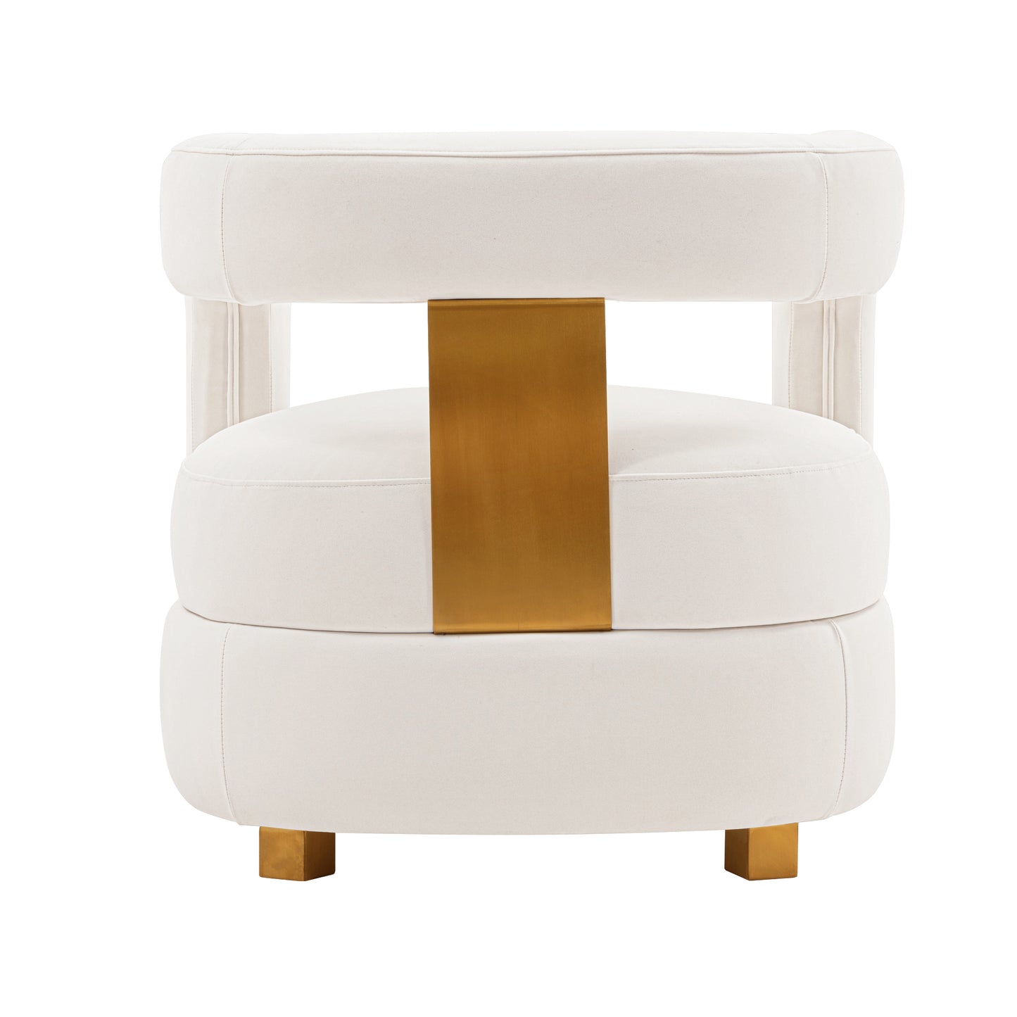 Manhattan Comfort Modern Amirah Velvet Accent Chair in White - Set of 2 2-AC060-WH