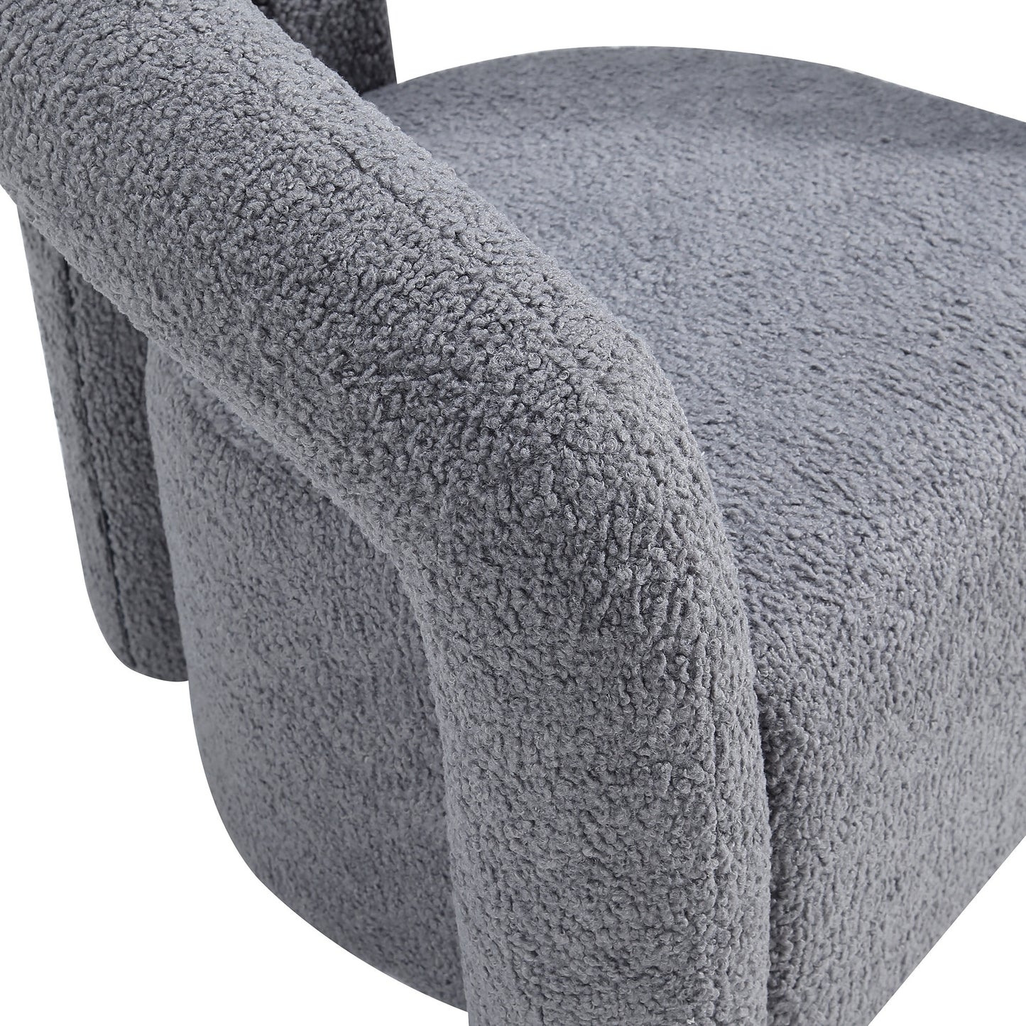 Darian Modern Boucle Lounge Chair in Gray - Set of 2 2-AC061-GY