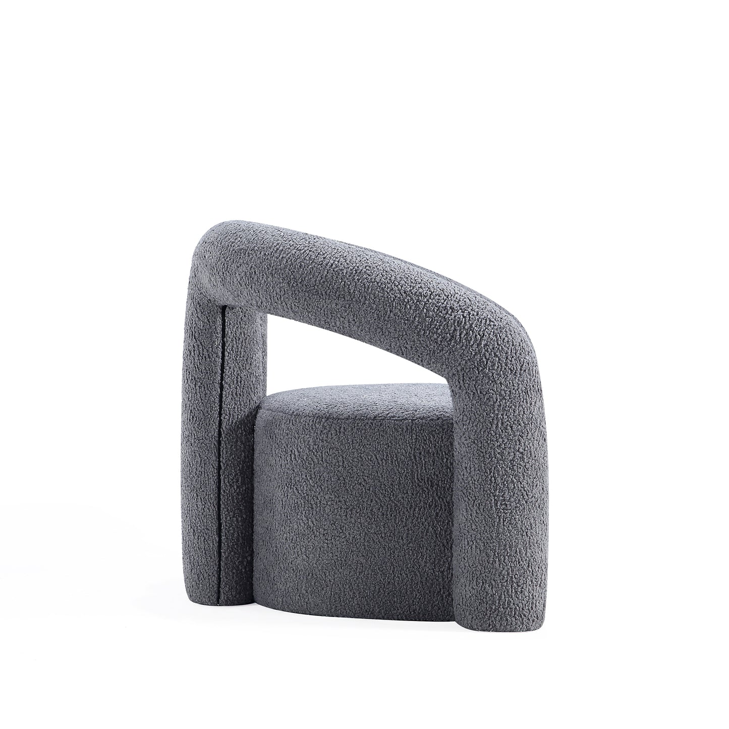Darian Modern Boucle Lounge Chair in Gray - Set of 2 2-AC061-GY