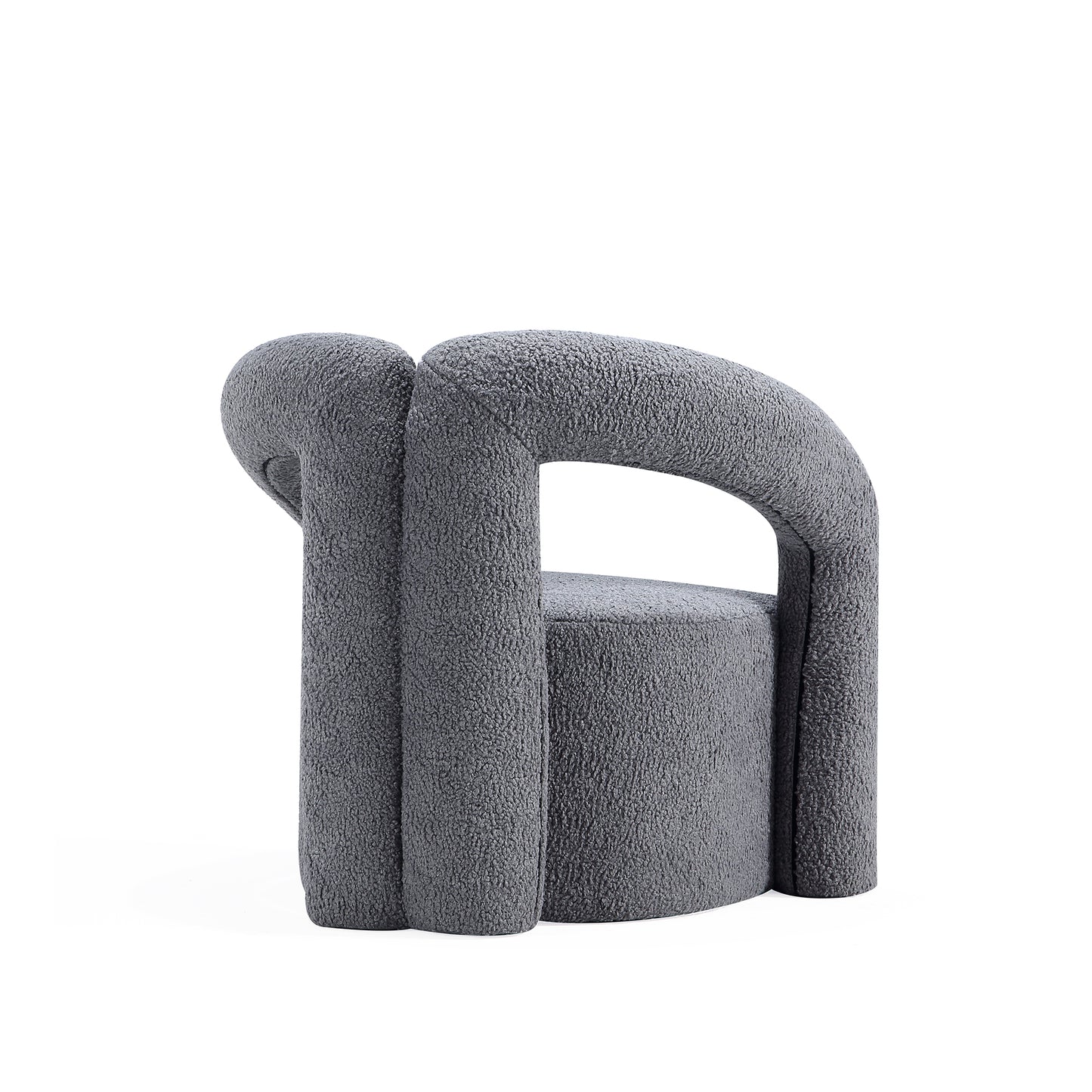 Darian Modern Boucle Lounge Chair in Gray - Set of 2 2-AC061-GY