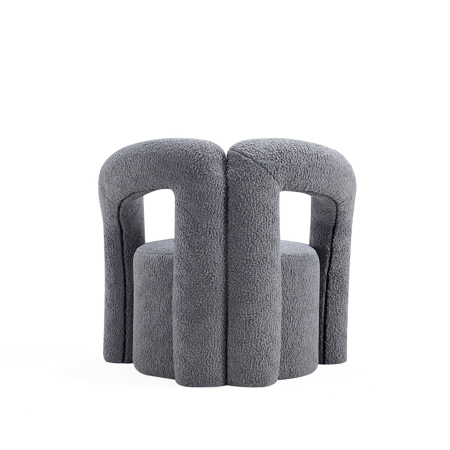 Darian Modern Boucle Lounge Chair in Gray - Set of 2 2-AC061-GY
