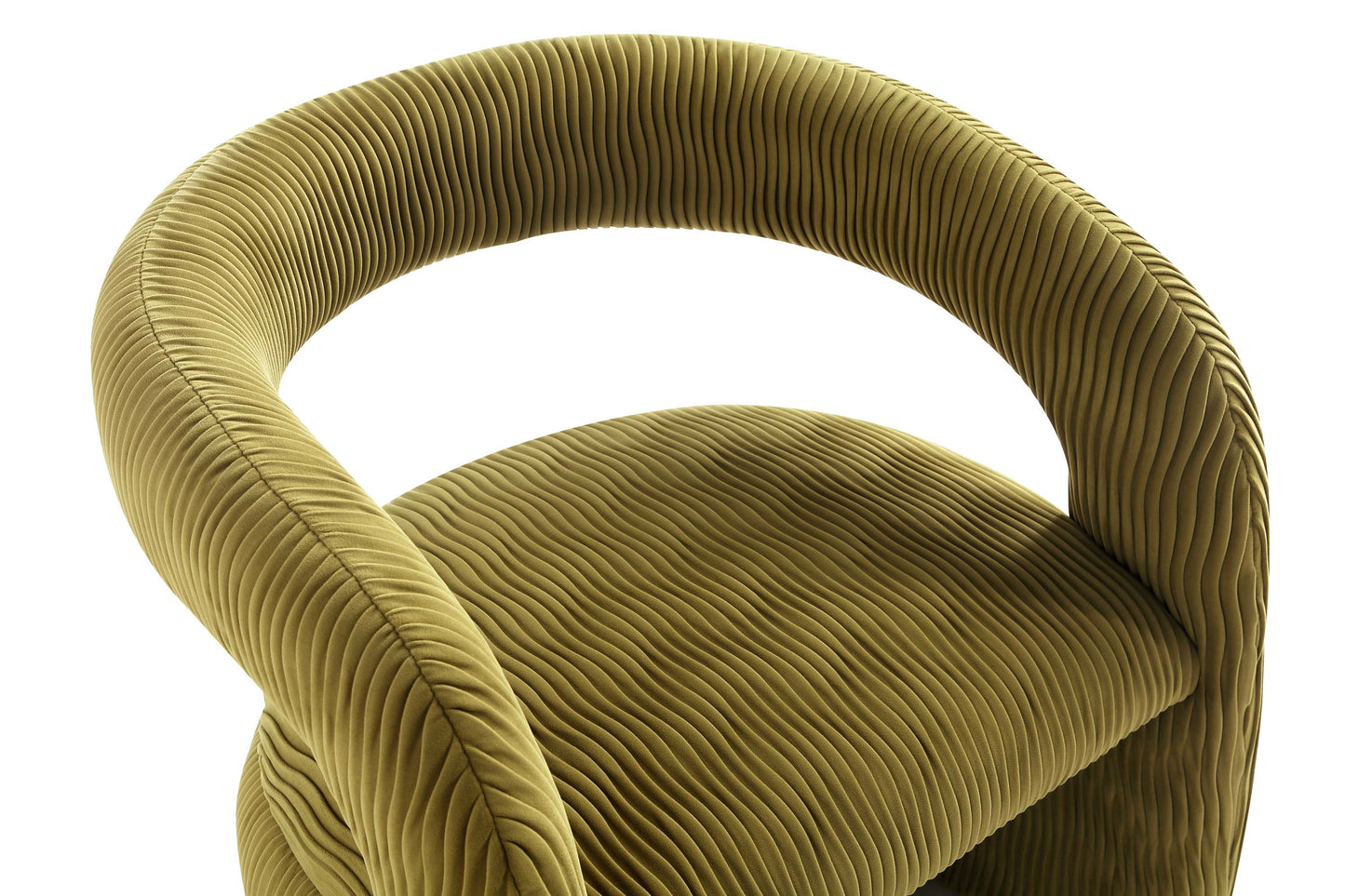 Corvette Mid-Century Modern Velvet Lounge Chair in Olive Green - Set of 2 2-AC068-OG