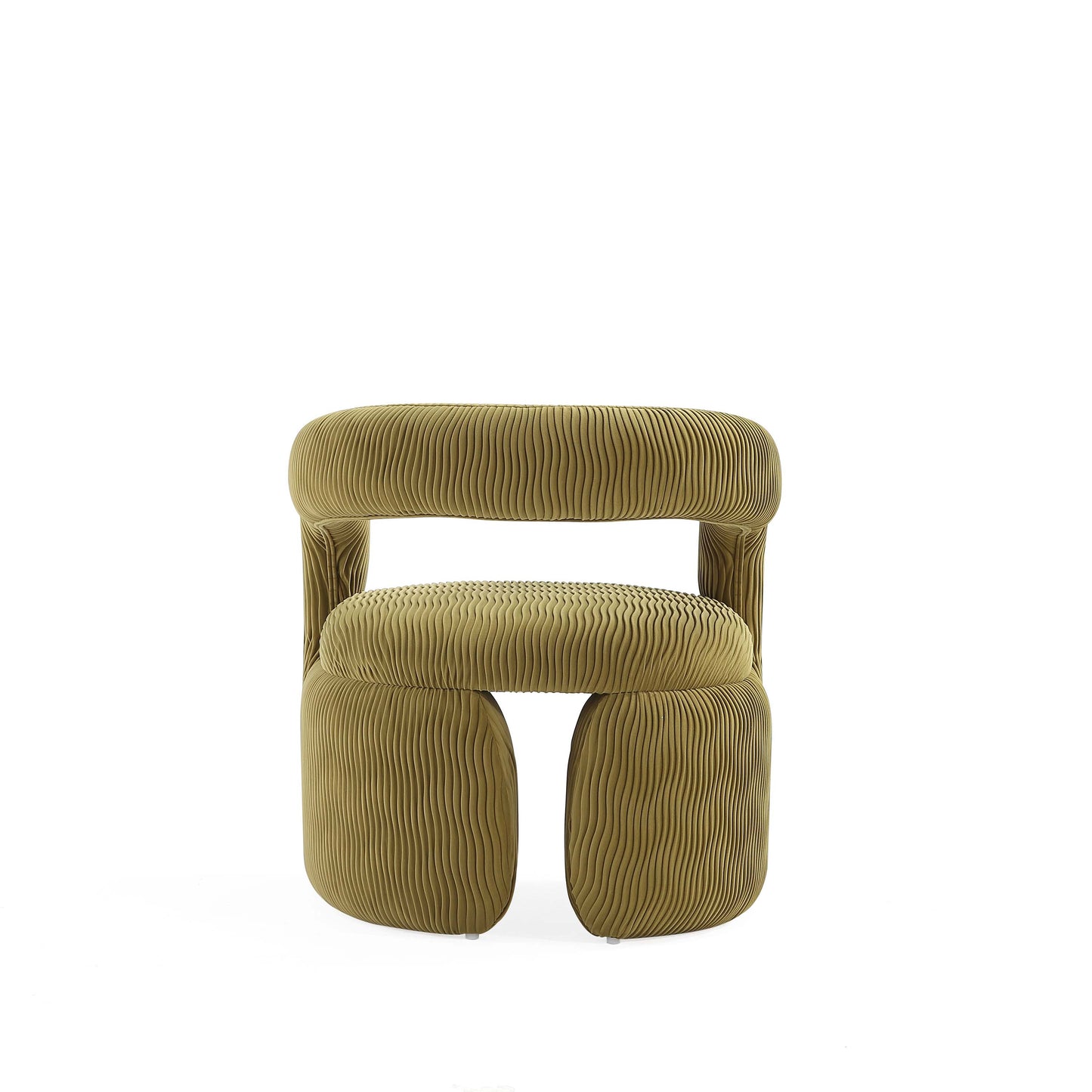 Corvette Mid-Century Modern Velvet Lounge Chair in Olive Green - Set of 2 2-AC068-OG