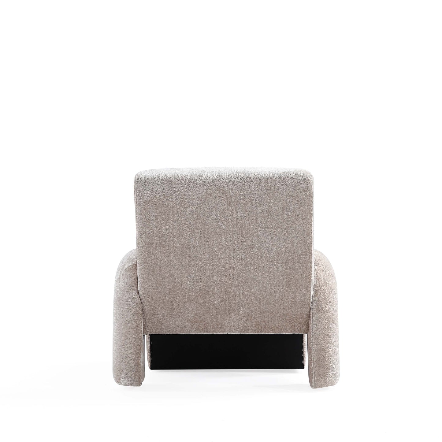 Verandah Mid-Century Modern Chenille Lounge Chair in Beige - Set of 2 2-AC069-BE
