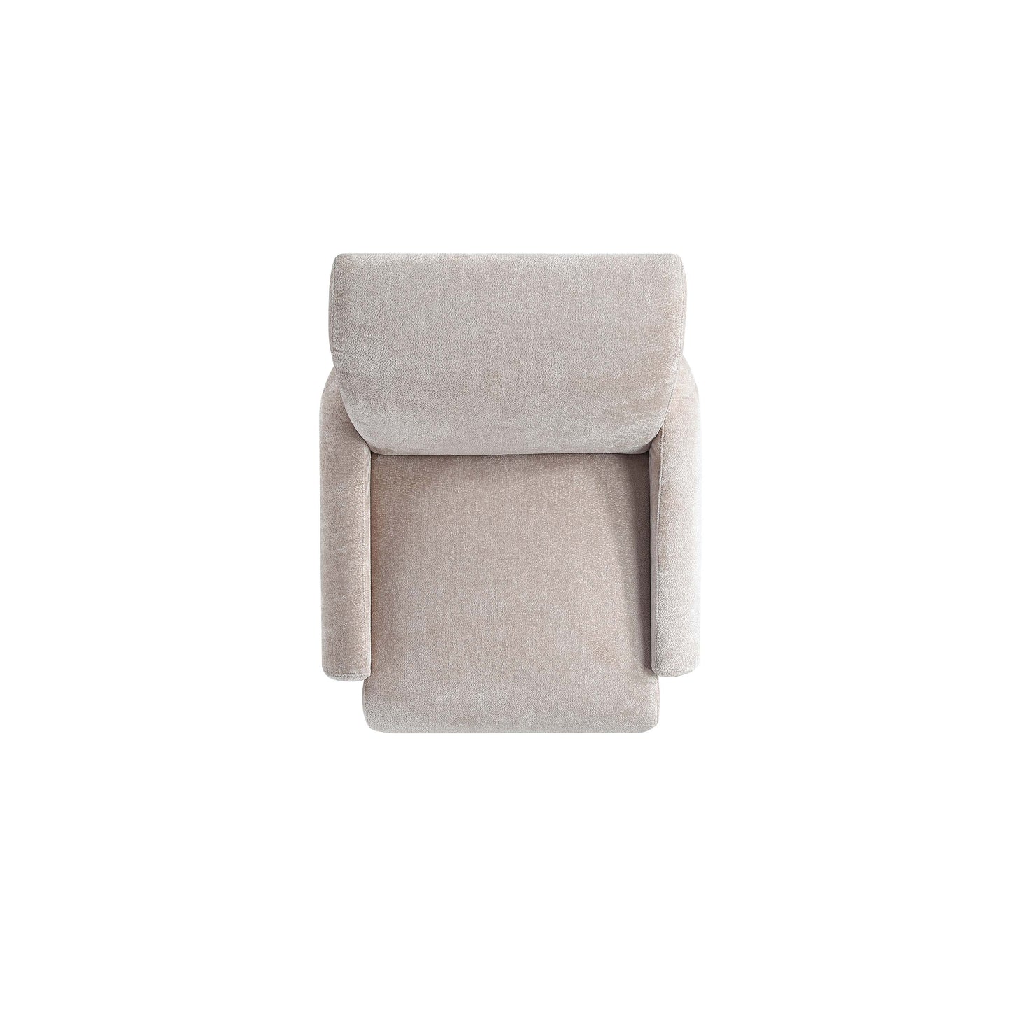 Verandah Mid-Century Modern Chenille Lounge Chair in Beige - Set of 2 2-AC069-BE