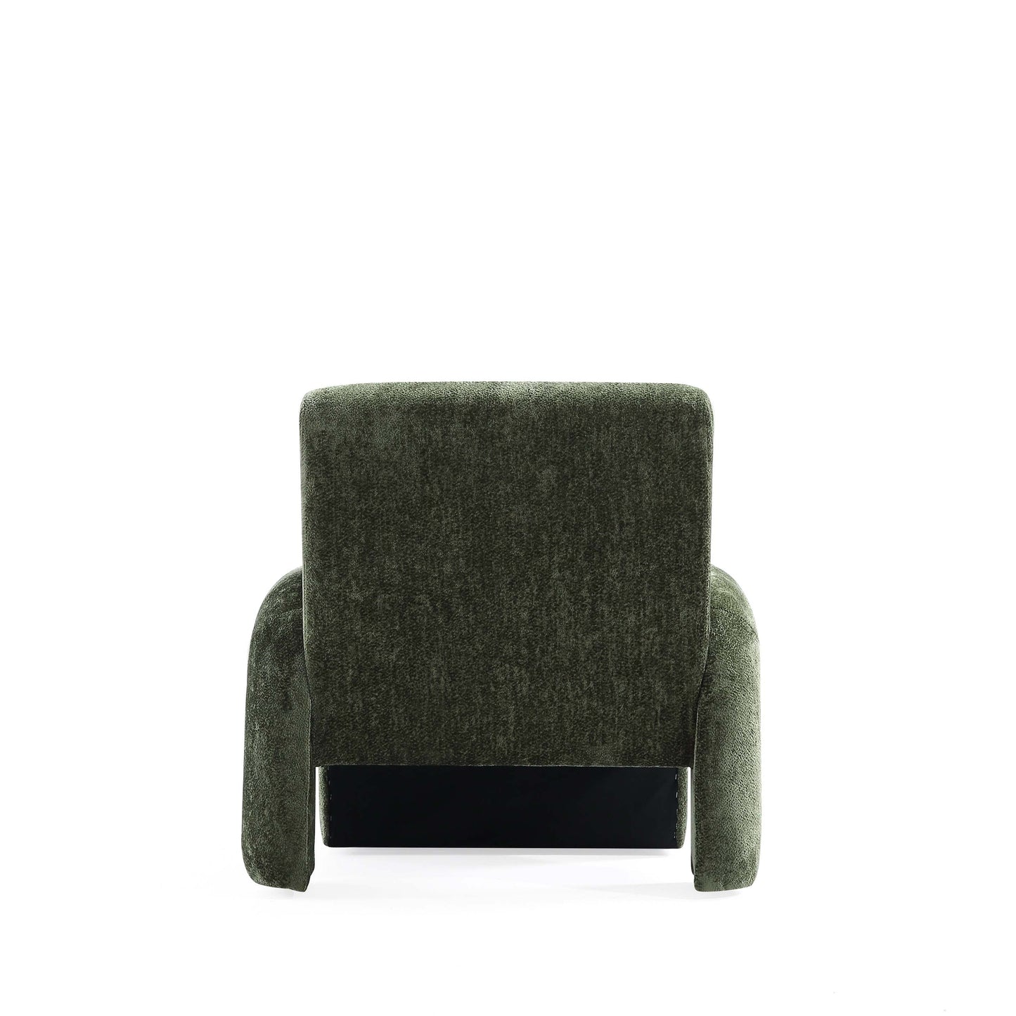 Verandah Mid-Century Modern Chenille Lounge Chair in Olive Green - Set of 2 2-AC069-OG