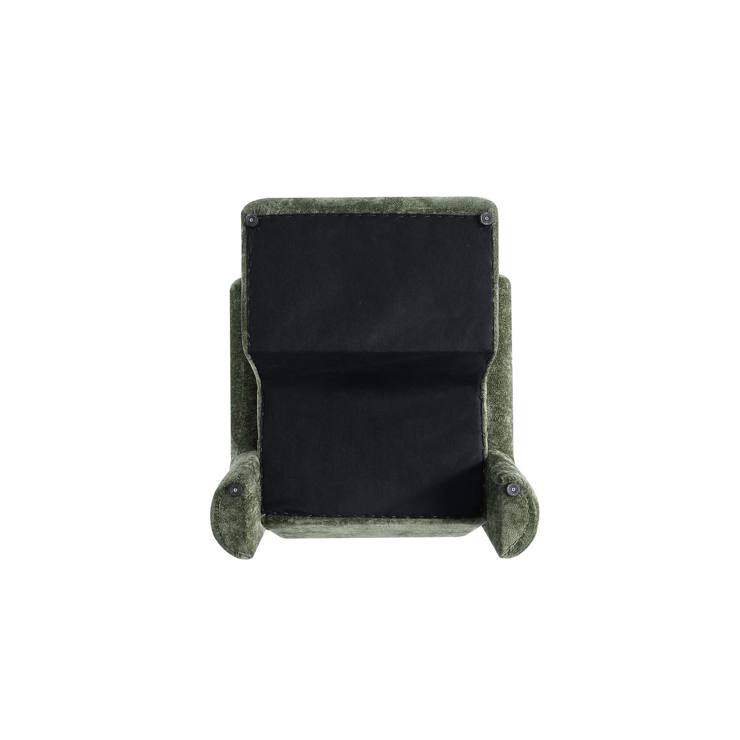 Verandah Mid-Century Modern Chenille Lounge Chair in Olive Green - Set of 2 2-AC069-OG
