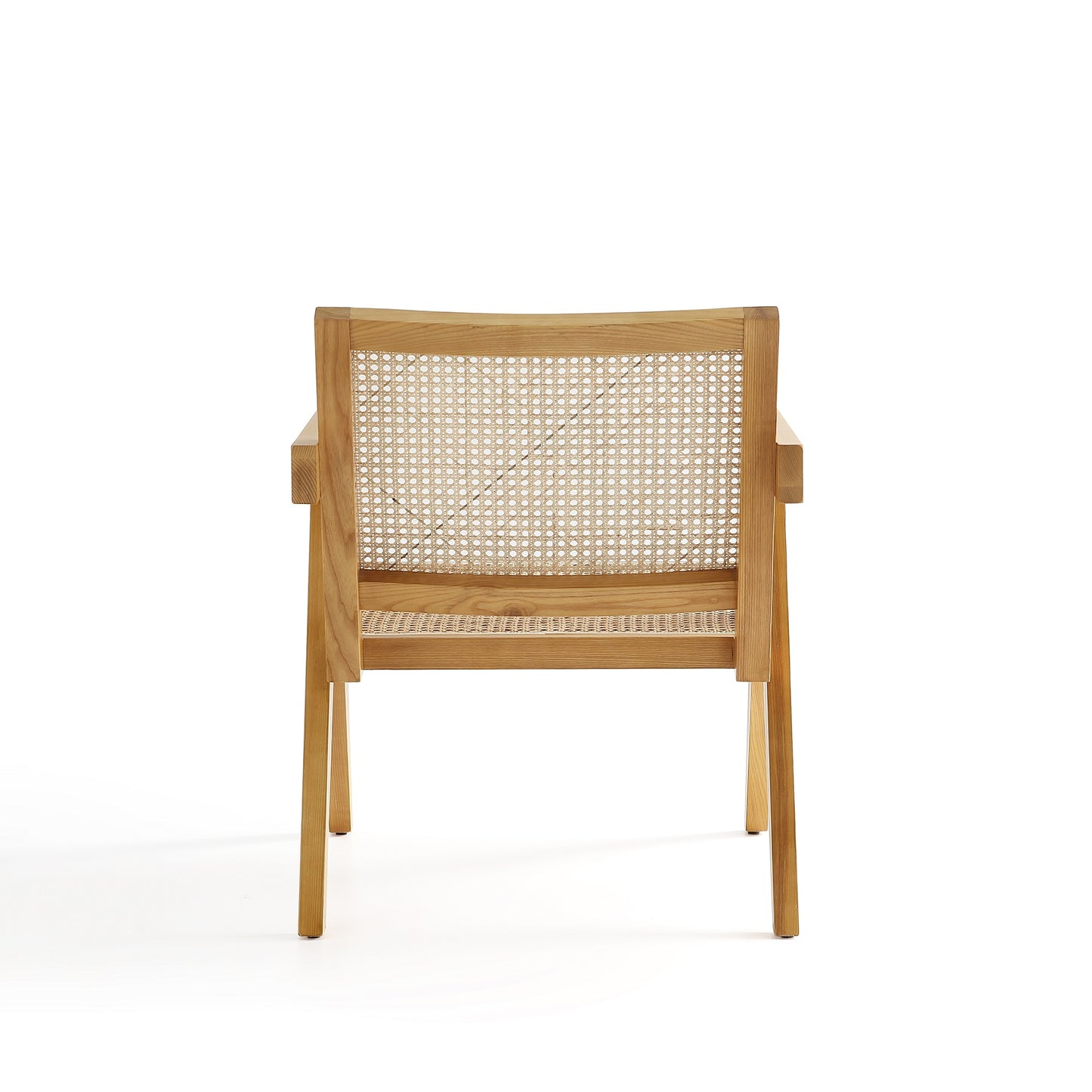 Hamlet Industry Chic Cane Back Wood Accent Armchair in Natural - Set of 2 2-ACCA04-NA