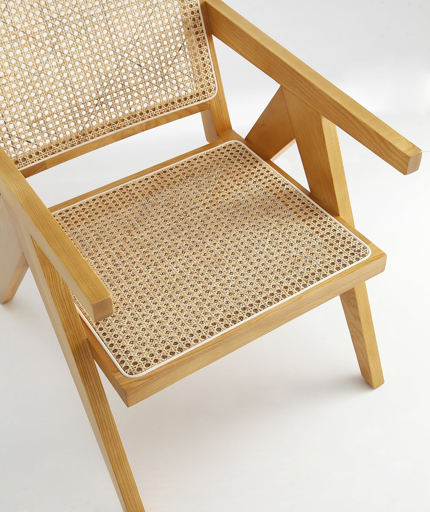 Hamlet Industry Chic Cane Back Wood Accent Armchair in Natural - Set of 2 2-ACCA04-NA