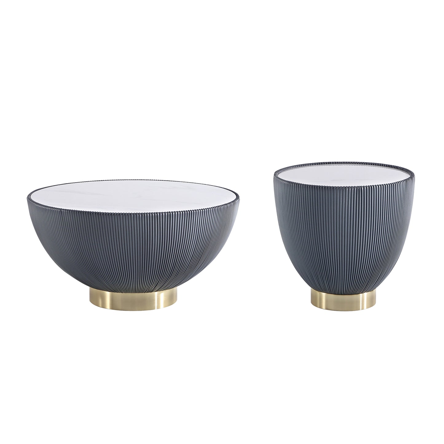 Anderson Modern 2-Piece Coffee Table & End Table Set in Gray 2-AT01-GY