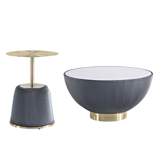 Anderson Modern 2-Piece Coffee Table & End Table Set in Gray 2-AT02-GY