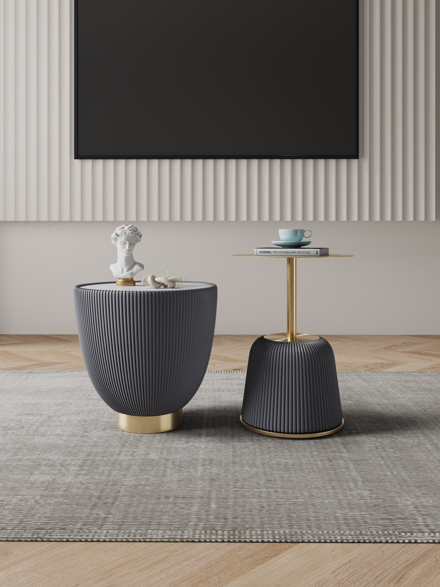Anderson Modern 2-Piece End Table in Gray 2-AT03-GY