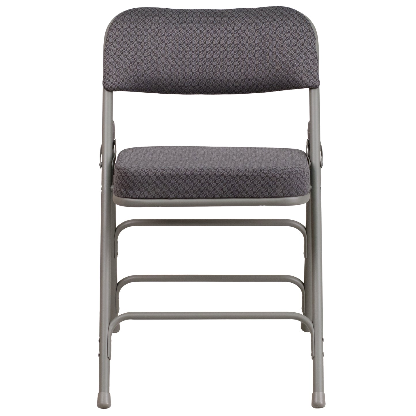2 Pack HERCULES Series Premium Curved Triple Braced & Double Hinged Gray Fabric Metal Folding Chair Gray 2-AW-MC320AF-GRY-GG