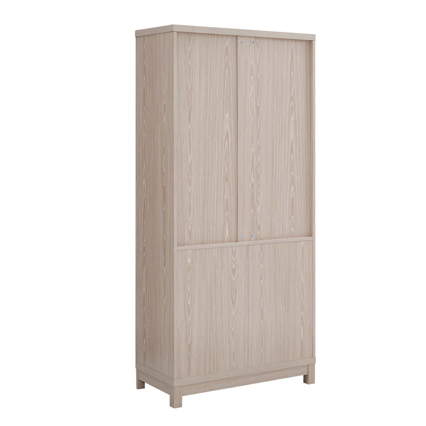 Jodie Mid-Century Modern 31" Bookcase Cabinet in Whitewashed Oak (6-Shelf) - Set of 2 2-BC001-OK