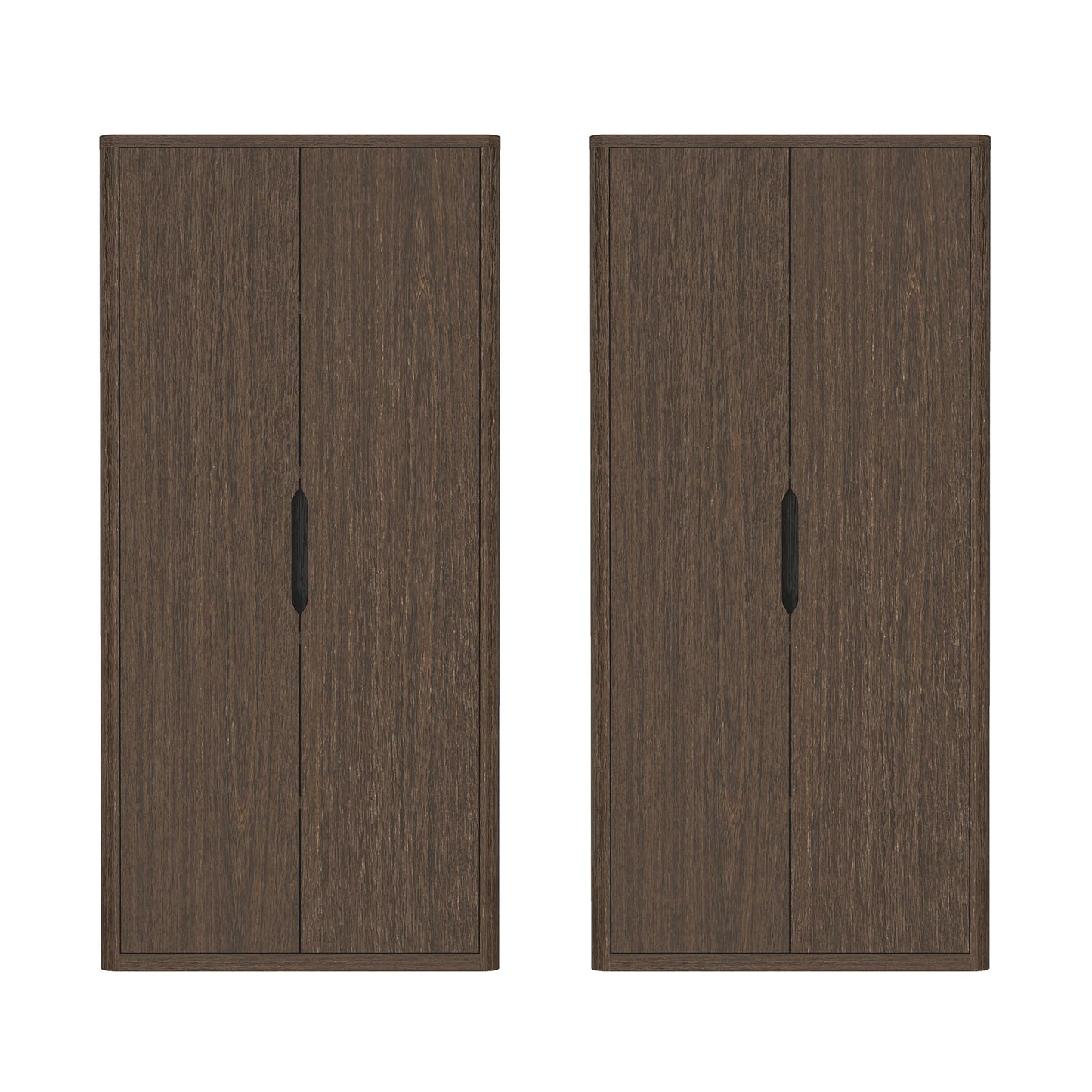 Rivington Modern 38" Bookcase Cabinet in Walnut - Set of 2 2-BC004-BR