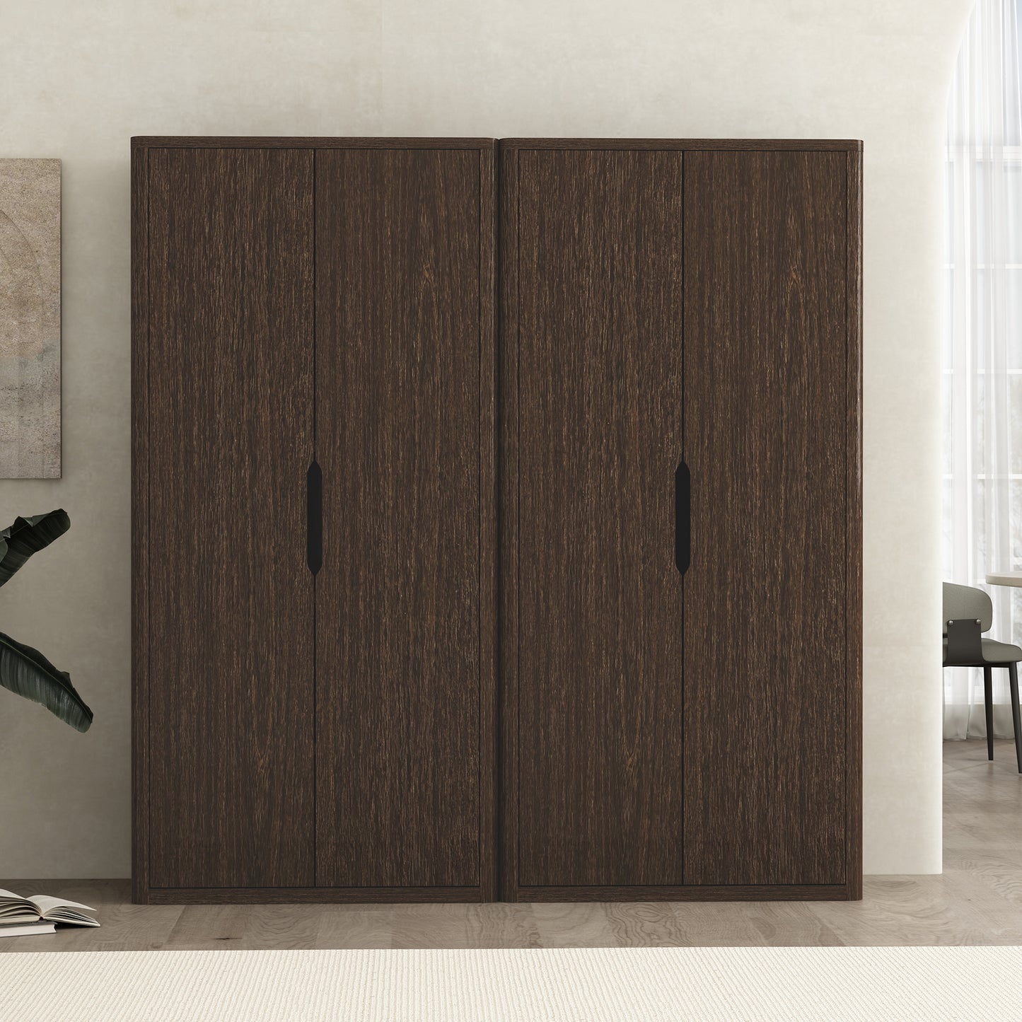 Rivington Modern 38" Bookcase Cabinet in Walnut - Set of 2 2-BC004-BR