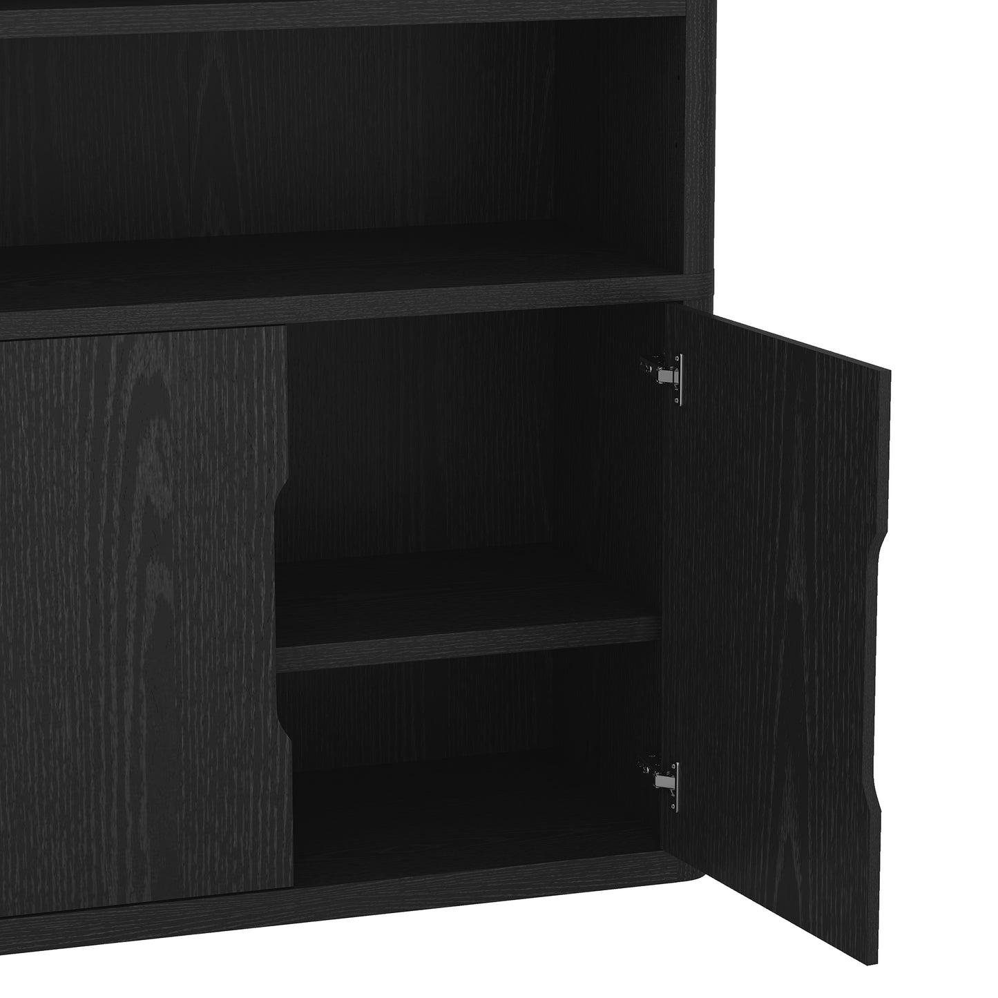 Rivington Modern 40" Bookcase Cabinet in Black - Set of 2 2-BC006-BK