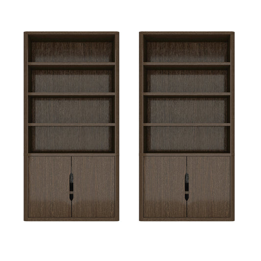 Rivington Modern 40" Bookcase Cabinet in Walnut - Set of 2 2-BC006-BR