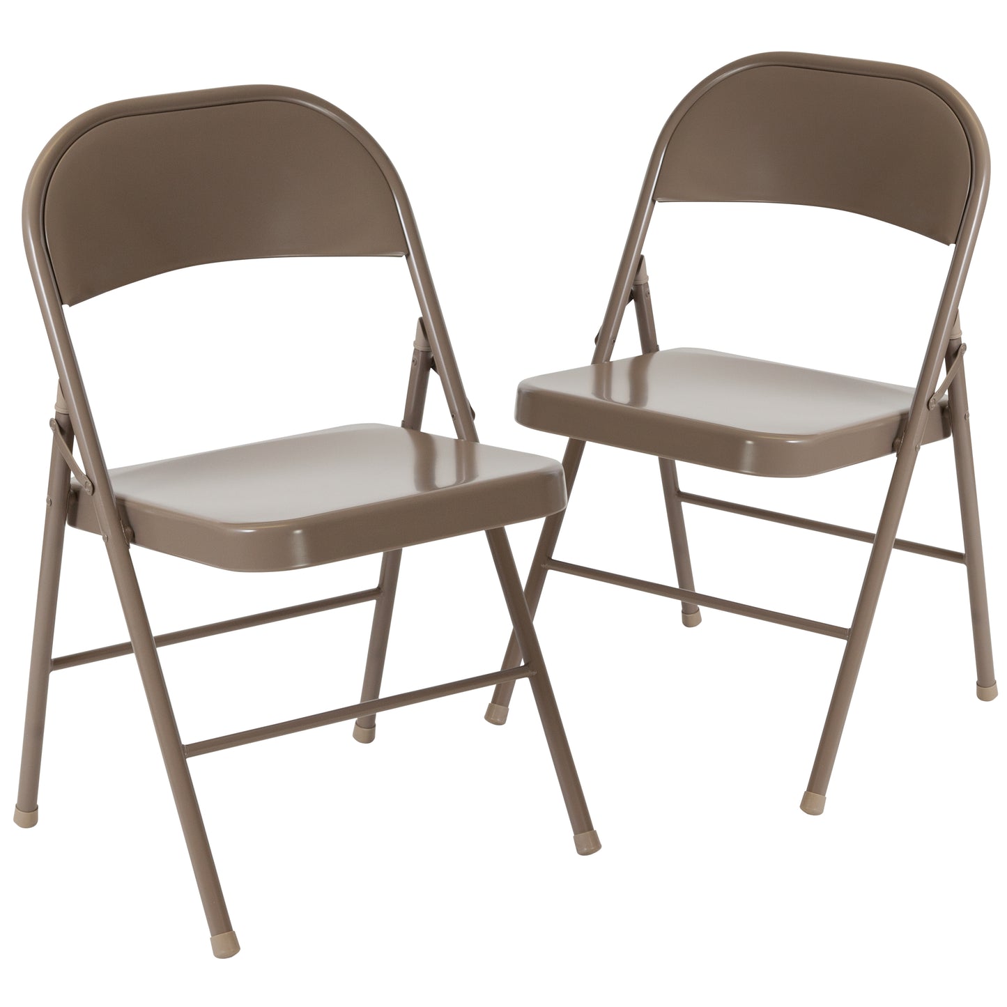 2 Pack HERCULES Series Double Braced Beige Metal Folding Chair Beige 2-BD-F002-BGE-GG