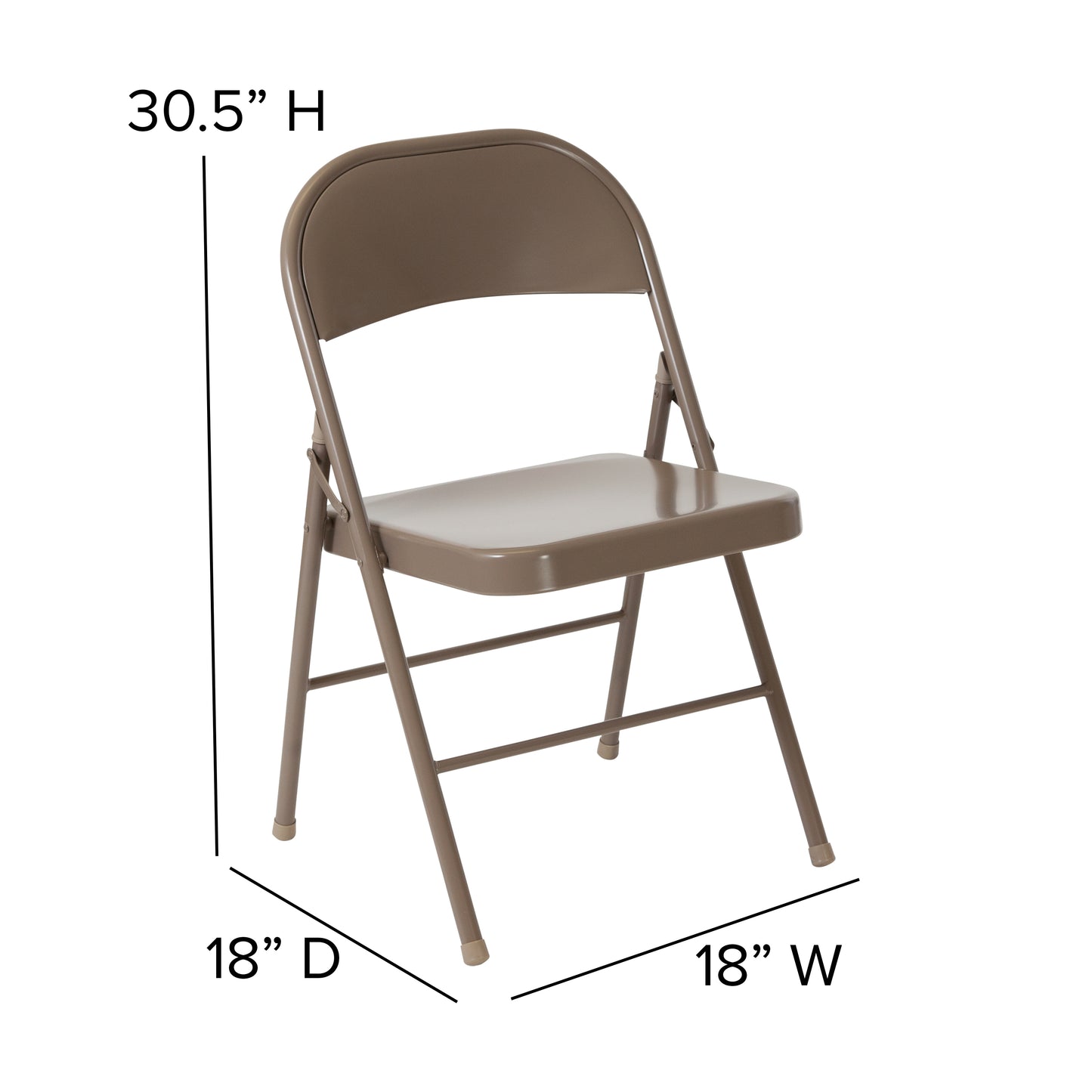 2 Pack HERCULES Series Double Braced Beige Metal Folding Chair Beige 2-BD-F002-BGE-GG