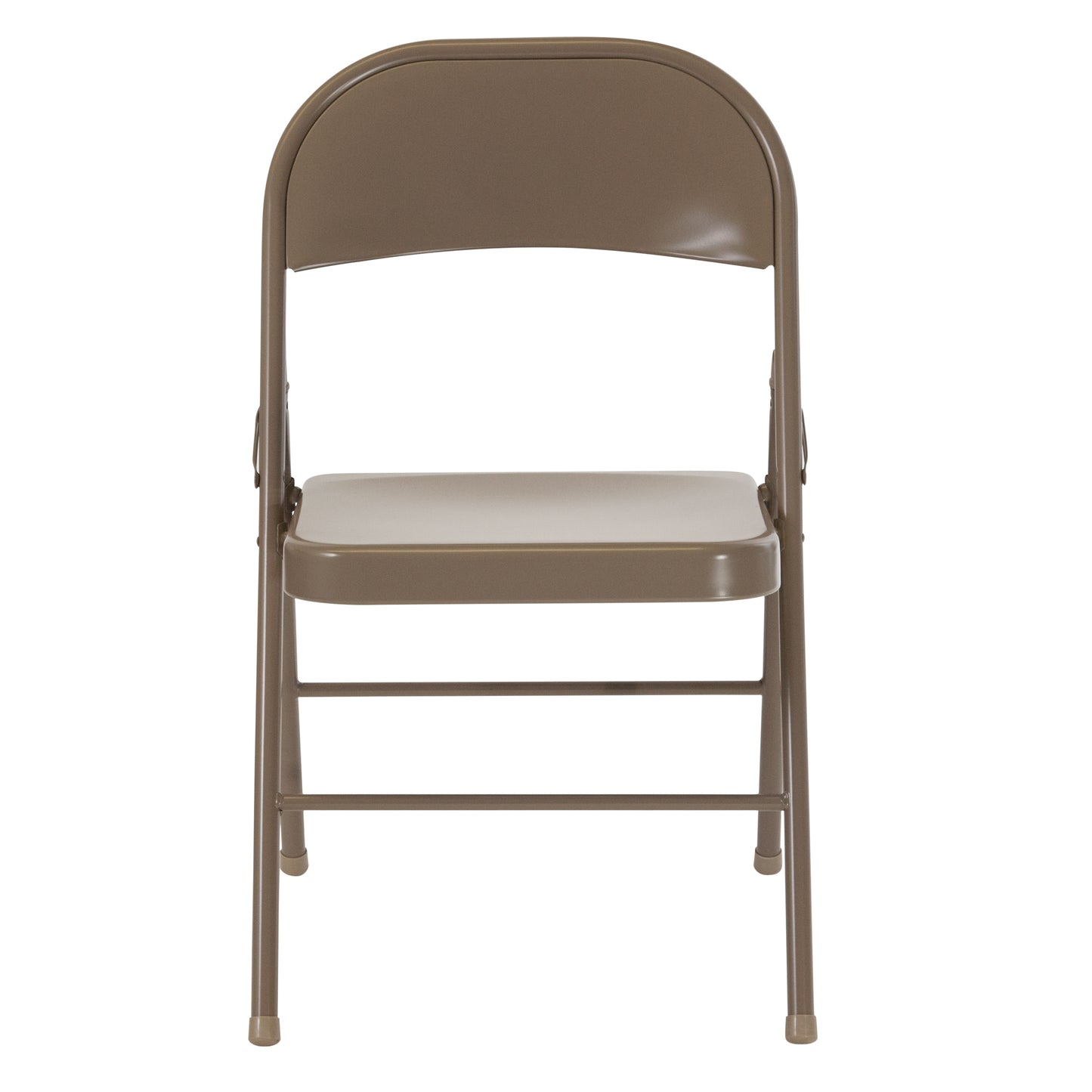 2 Pack HERCULES Series Double Braced Beige Metal Folding Chair Beige 2-BD-F002-BGE-GG