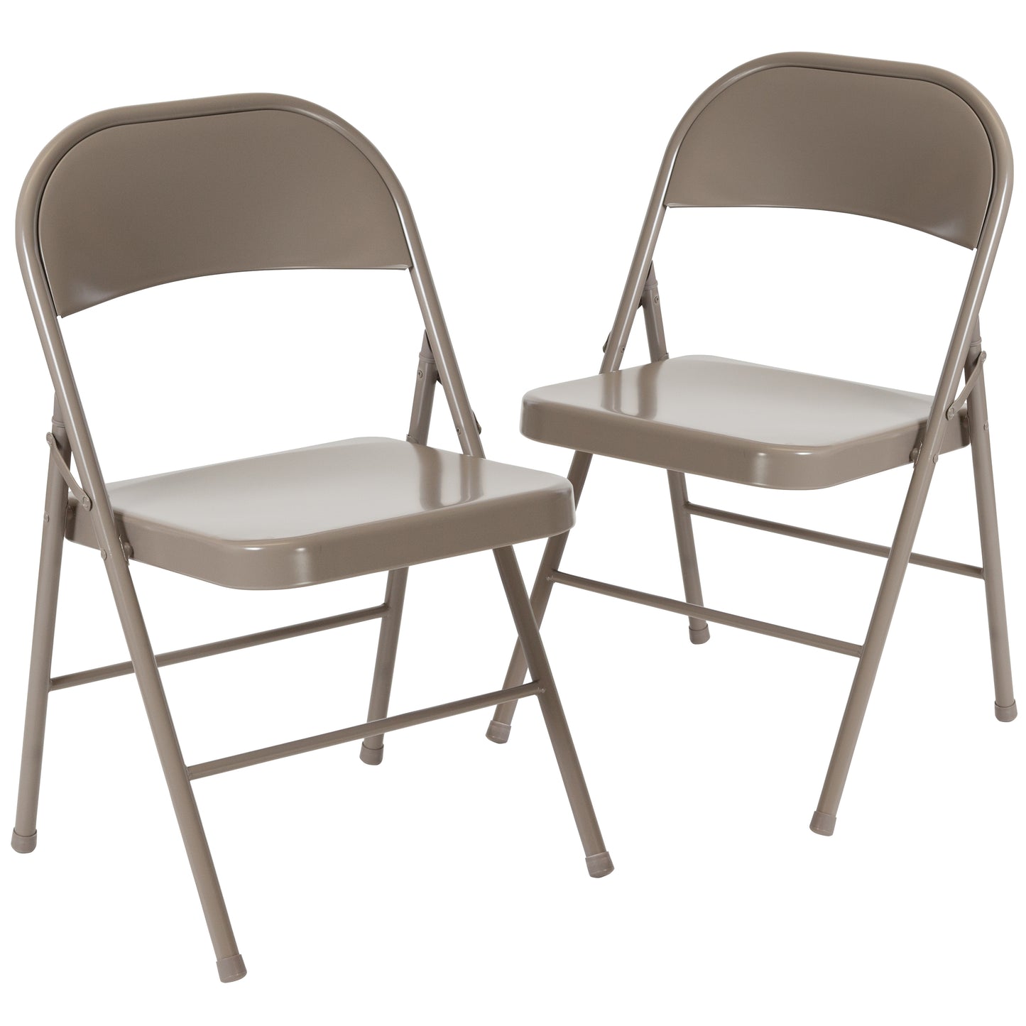 2 Pack HERCULES Series Double Braced Gray Metal Folding Chair Gray 2-BD-F002-GY-GG