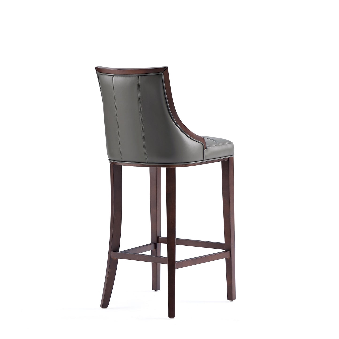 Manhattan Comfort Fifth Avenue Faux Leather Barstool in Pebble Grey (Set of 2) 2-BS007-PE