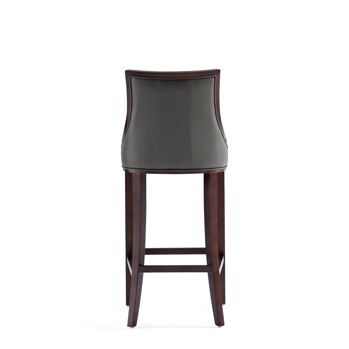 Manhattan Comfort Fifth Avenue Faux Leather Barstool in Pebble Grey (Set of 2) 2-BS007-PE