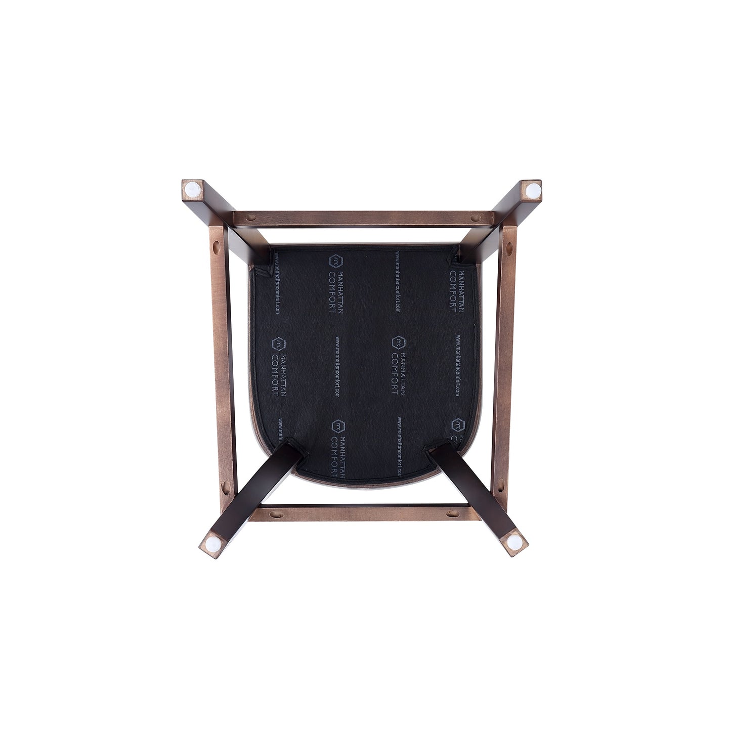 Manhattan Comfort Emperor 41 in. Walnut Beech Wood Bar Stool (Set of 2 or 3)