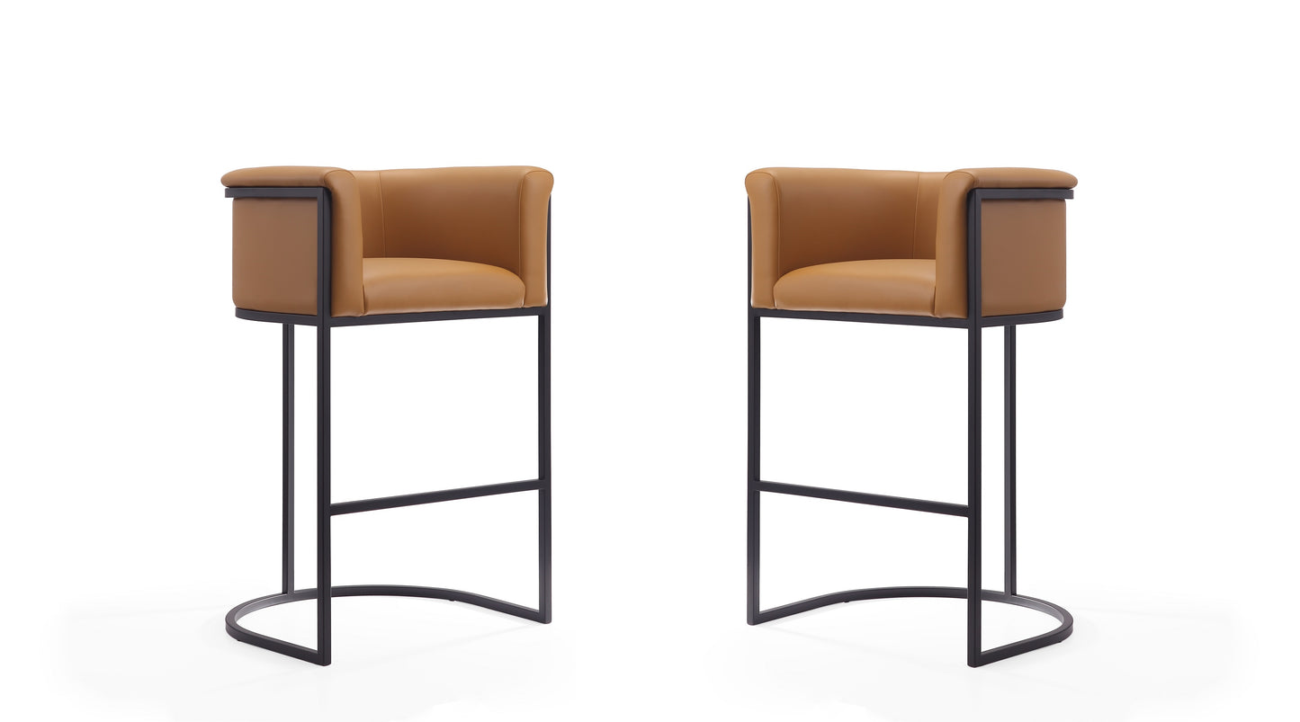 Manhattan Comfort Cosmopolitan 33.8 in. and 37.8 in. Metal Counter Height Bar Stool