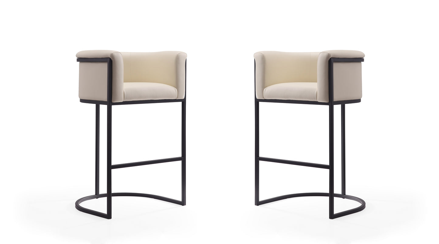 Manhattan Comfort Cosmopolitan 33.8 in. and 37.8 in. Metal Counter Height Bar Stool