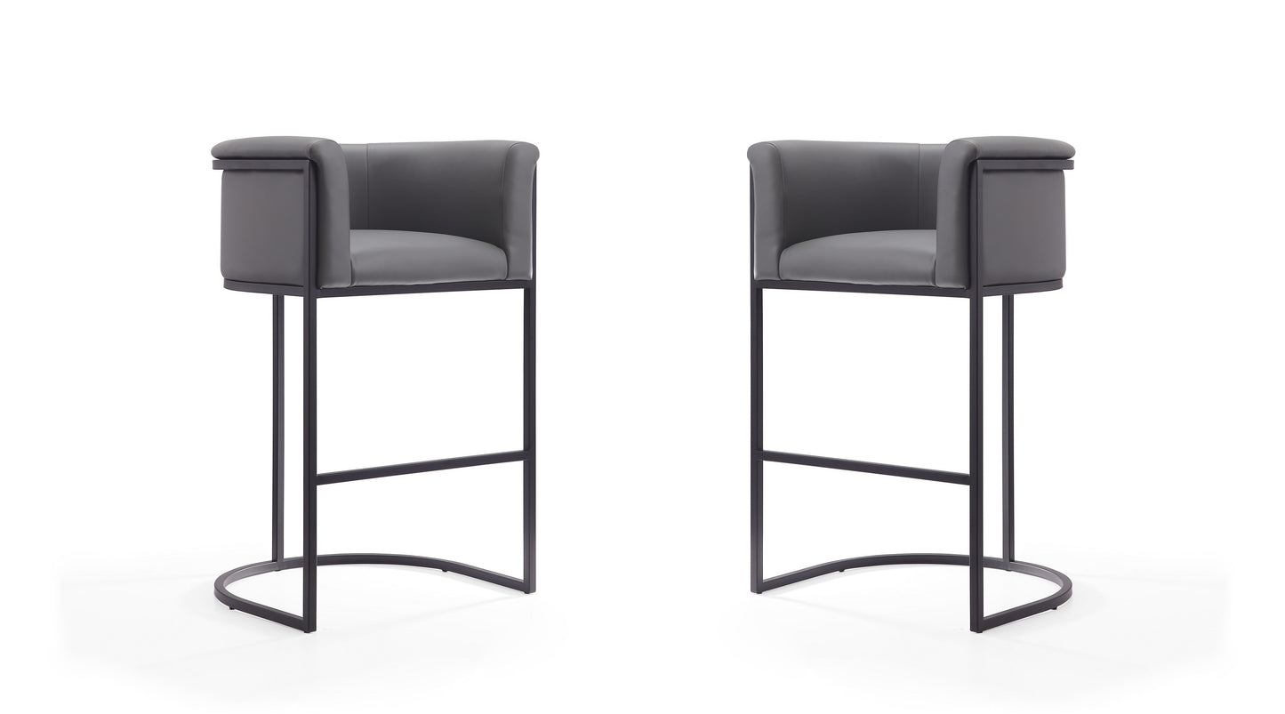 Manhattan Comfort Cosmopolitan 33.8 in. and 37.8 in. Metal Counter Height Bar Stool