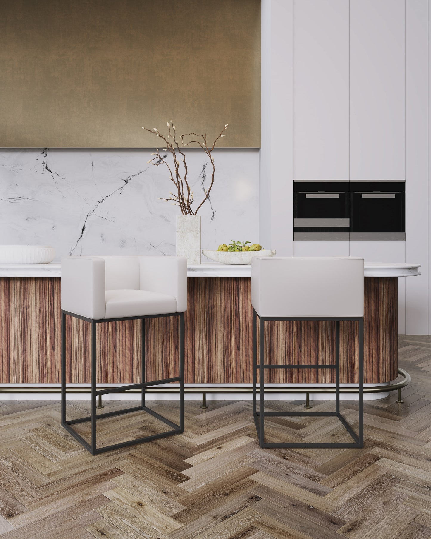 Manhattan Comfort Embassy Counter Height Bar Stool (Set of 2 or 3)