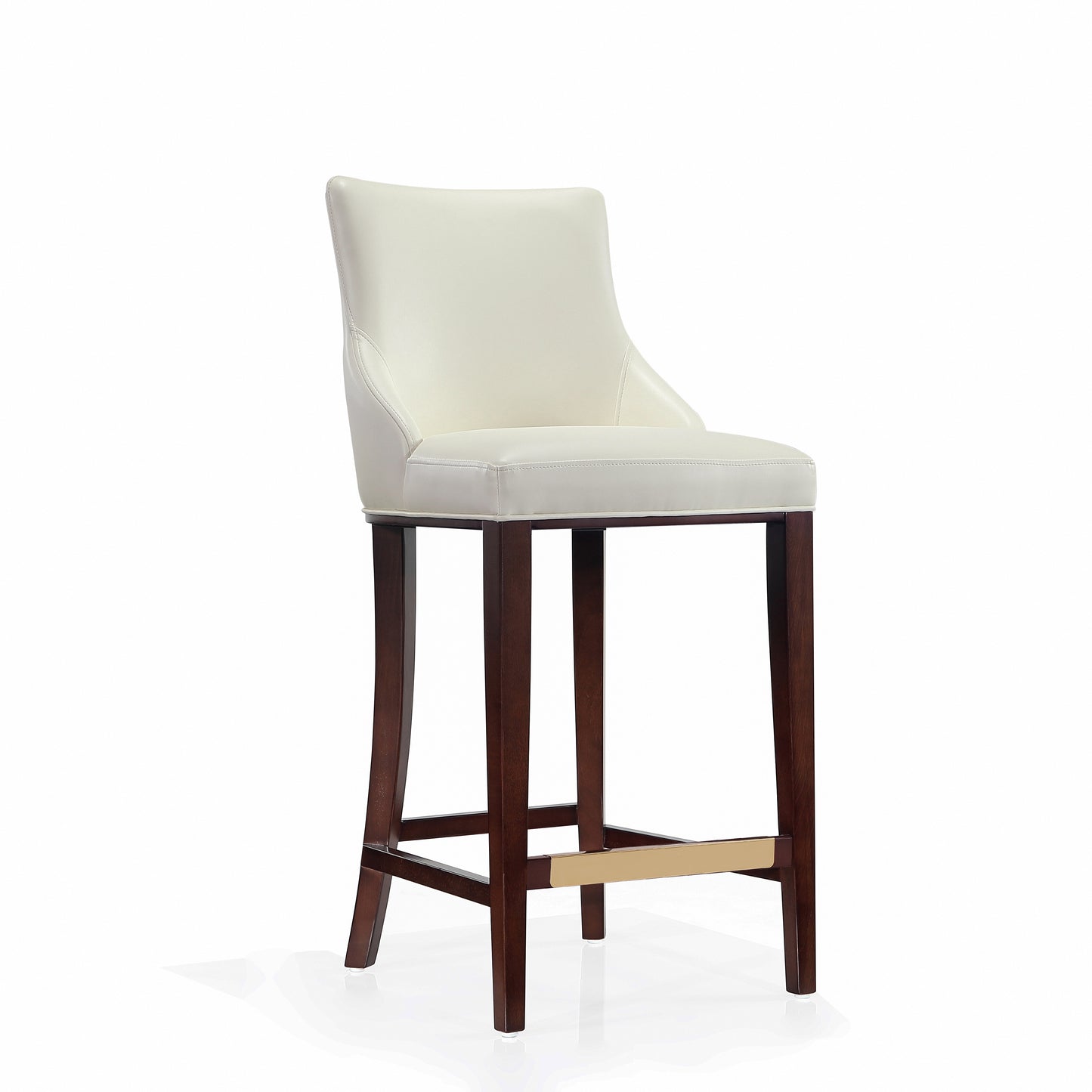 Shubert Modern Wood Upholstered Barstool in Ivory - Set of 2 2-BS019-IV