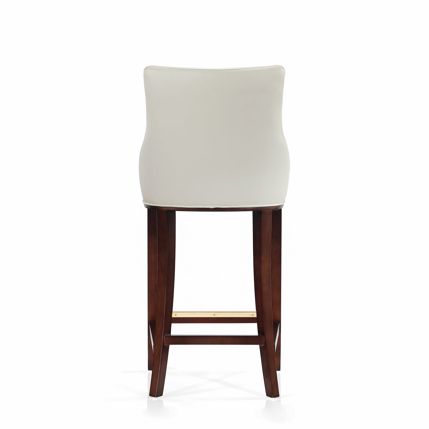 Shubert Modern Wood Upholstered Barstool in Ivory - Set of 2 2-BS019-IV