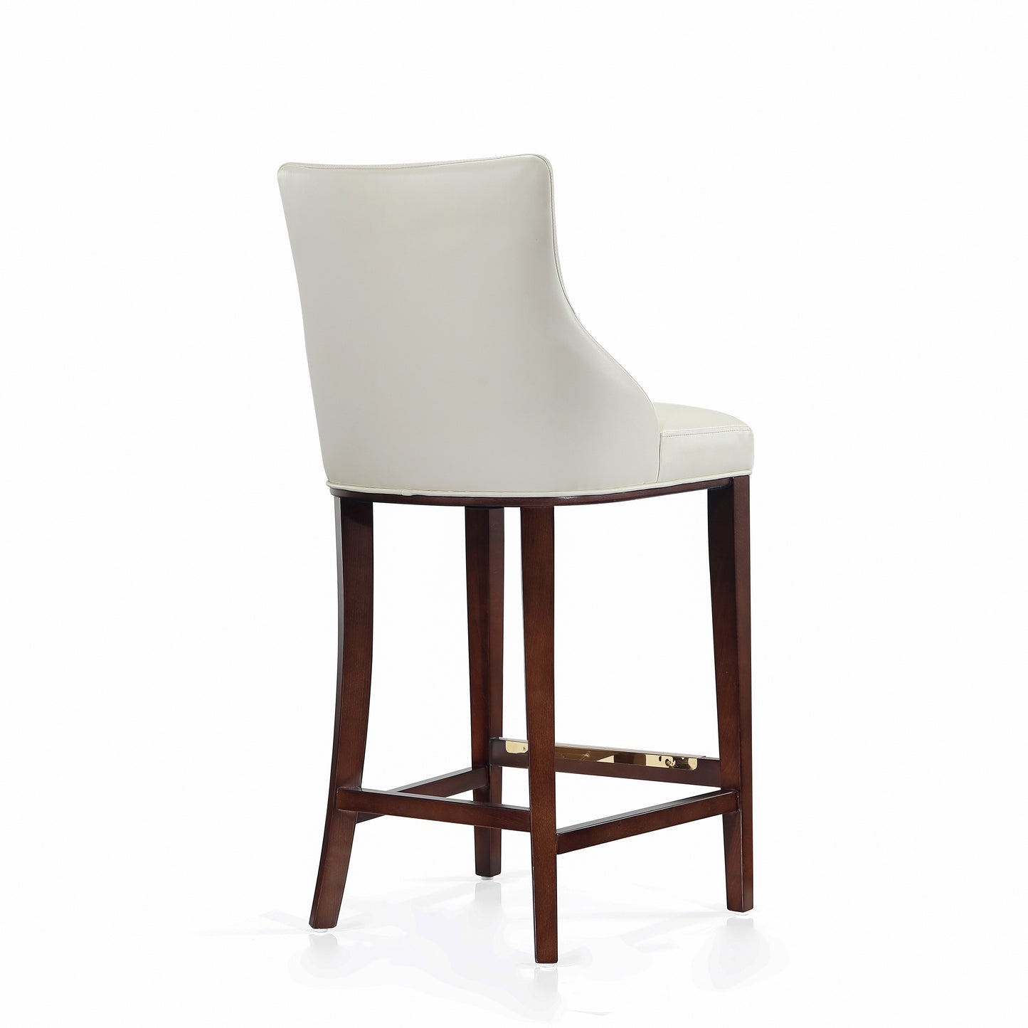Shubert Modern Wood Upholstered Barstool in Ivory - Set of 2 2-BS019-IV