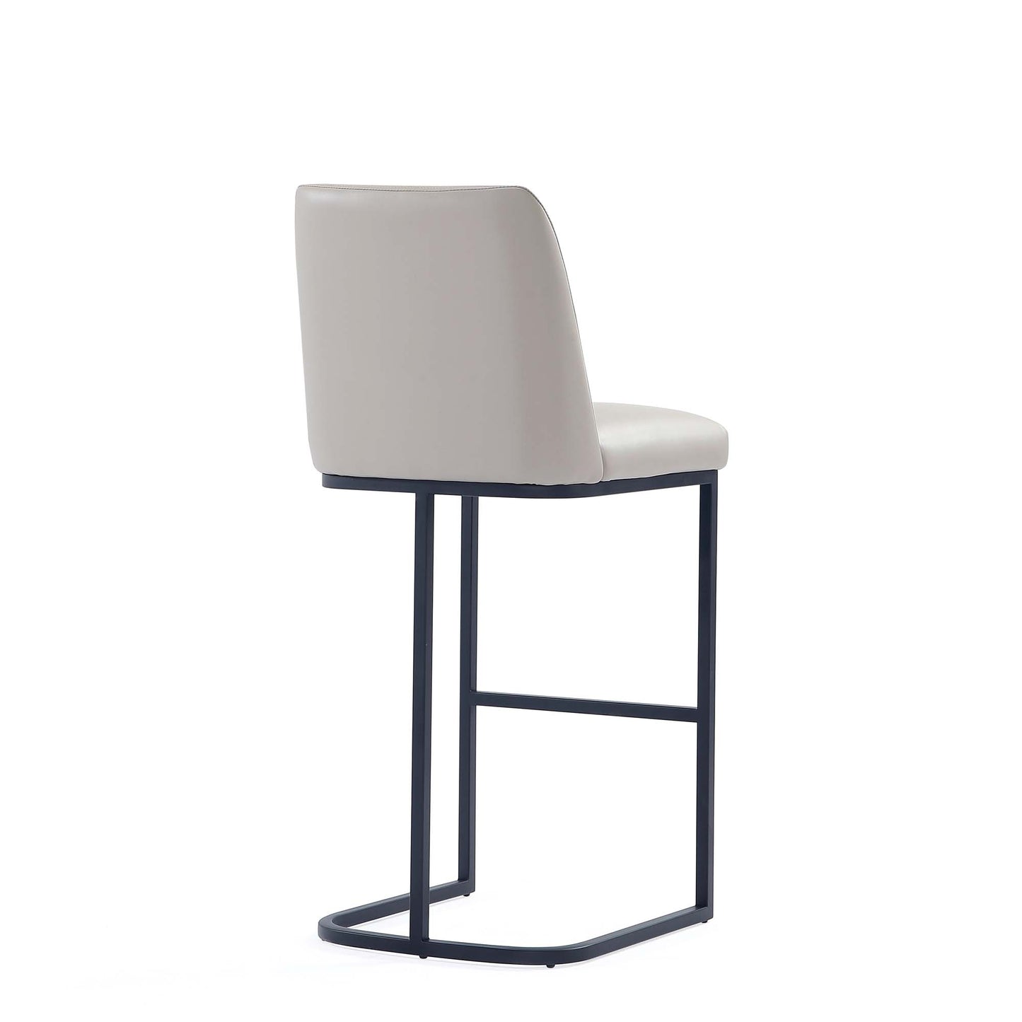 Serena Modern Metal Upholstered Barstool in Light Gray - Set of 2 2-BS020-LG