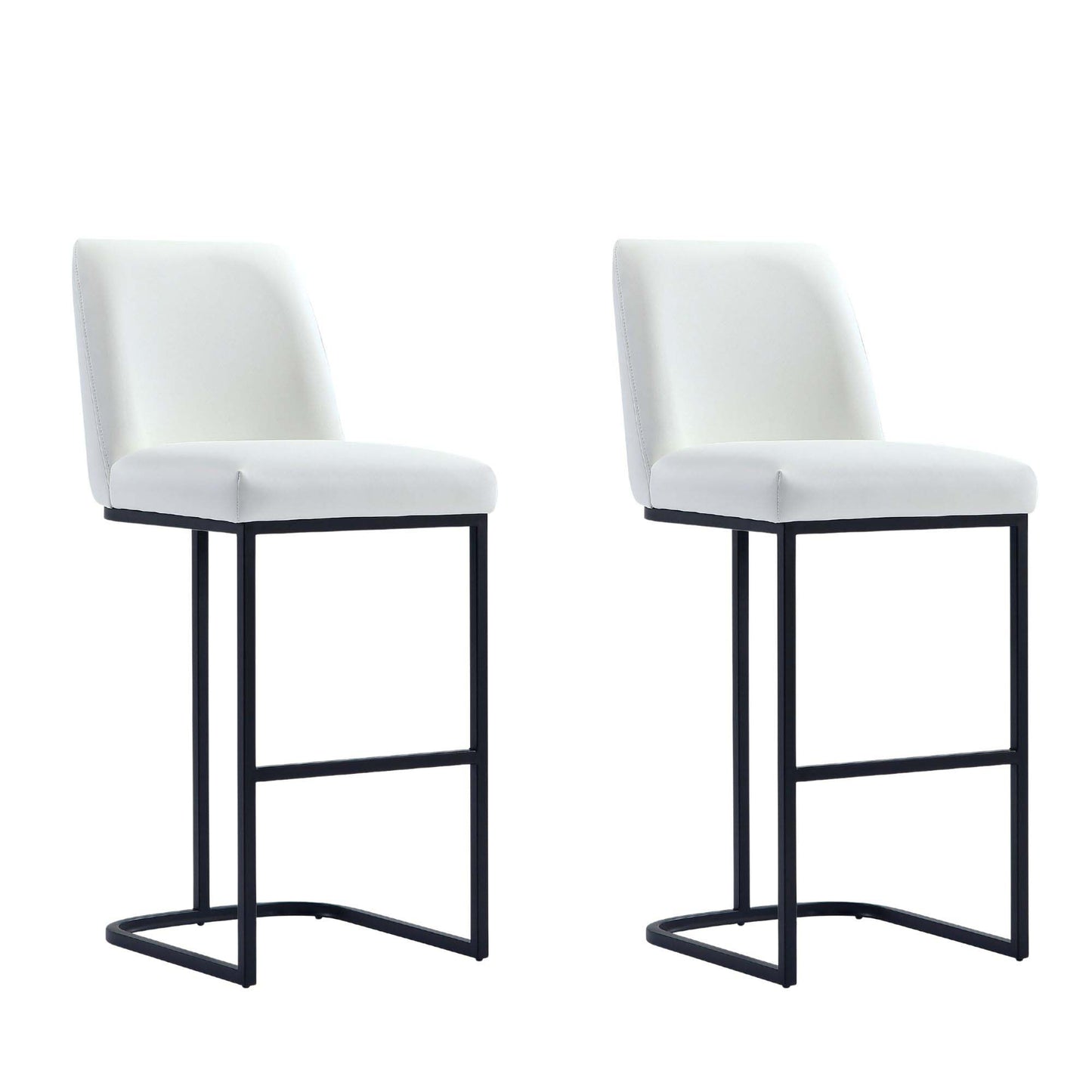 Manhattan Comfort Serena Modern Leatherette Upholstered Barstool and Counter Stool Set