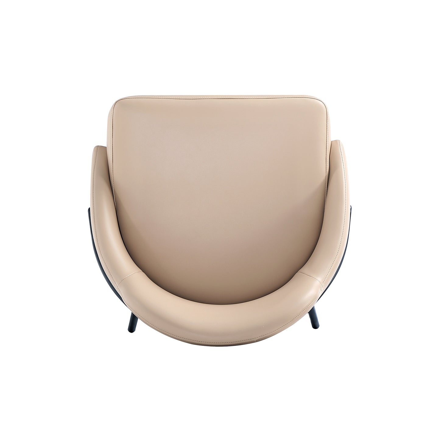 Gracie Modern Metal Upholstered Barstool in Tan and Black - Set of 2 2-BS022-BTN