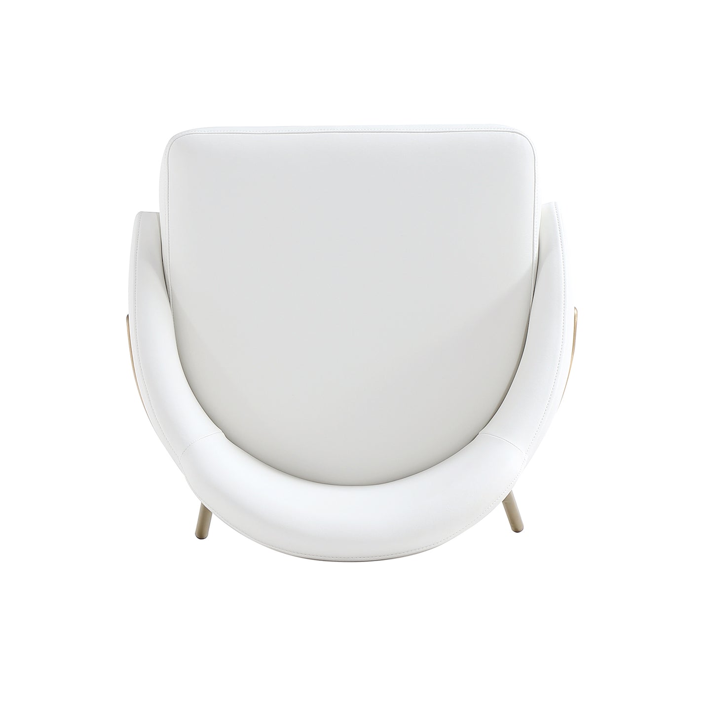 Gracie Modern Metal Upholstered Barstool in White and Gold - Set of 2 2-BS022-GWH