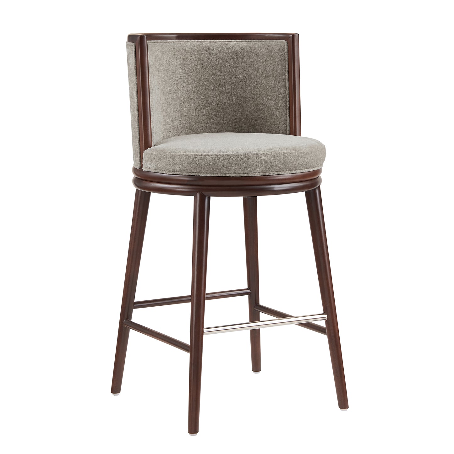 Evalyn Modern Wood Upholstered Barstool in Dove - Set of 2 2-BS024-DO