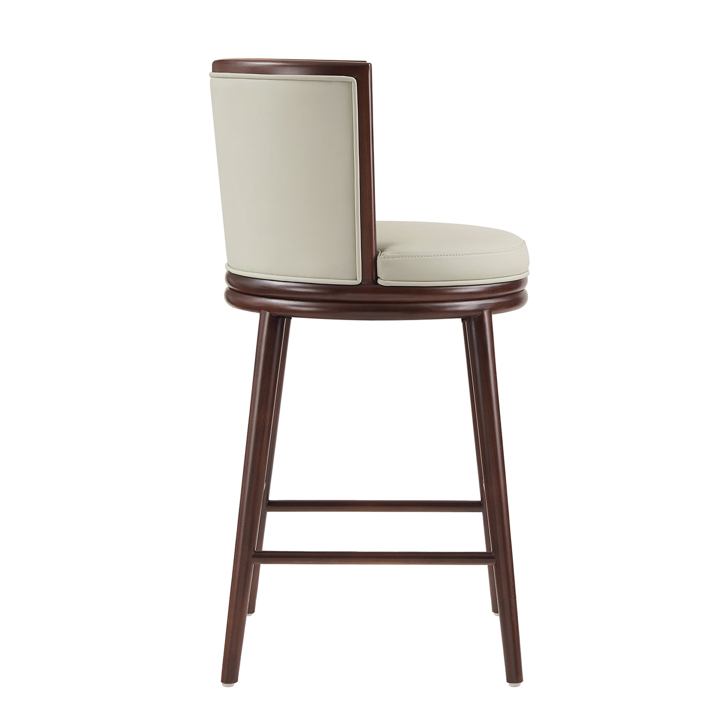 Evalyn Modern Wood Upholstered Barstool in Stone - Set of 2 2-BS024-ST