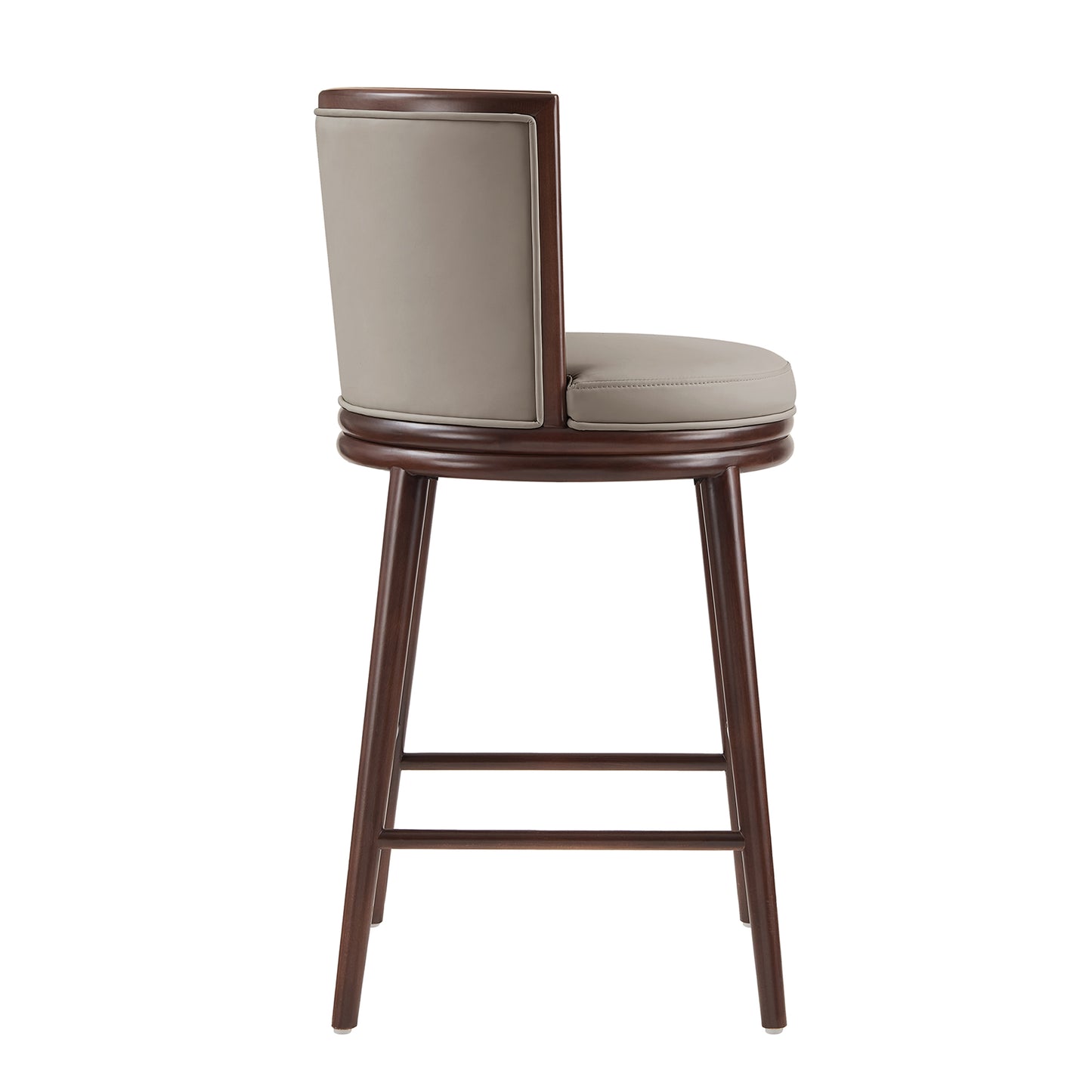 Evalyn Modern Wood Upholstered Barstool in Taupe - Set of 2 2-BS024-TP