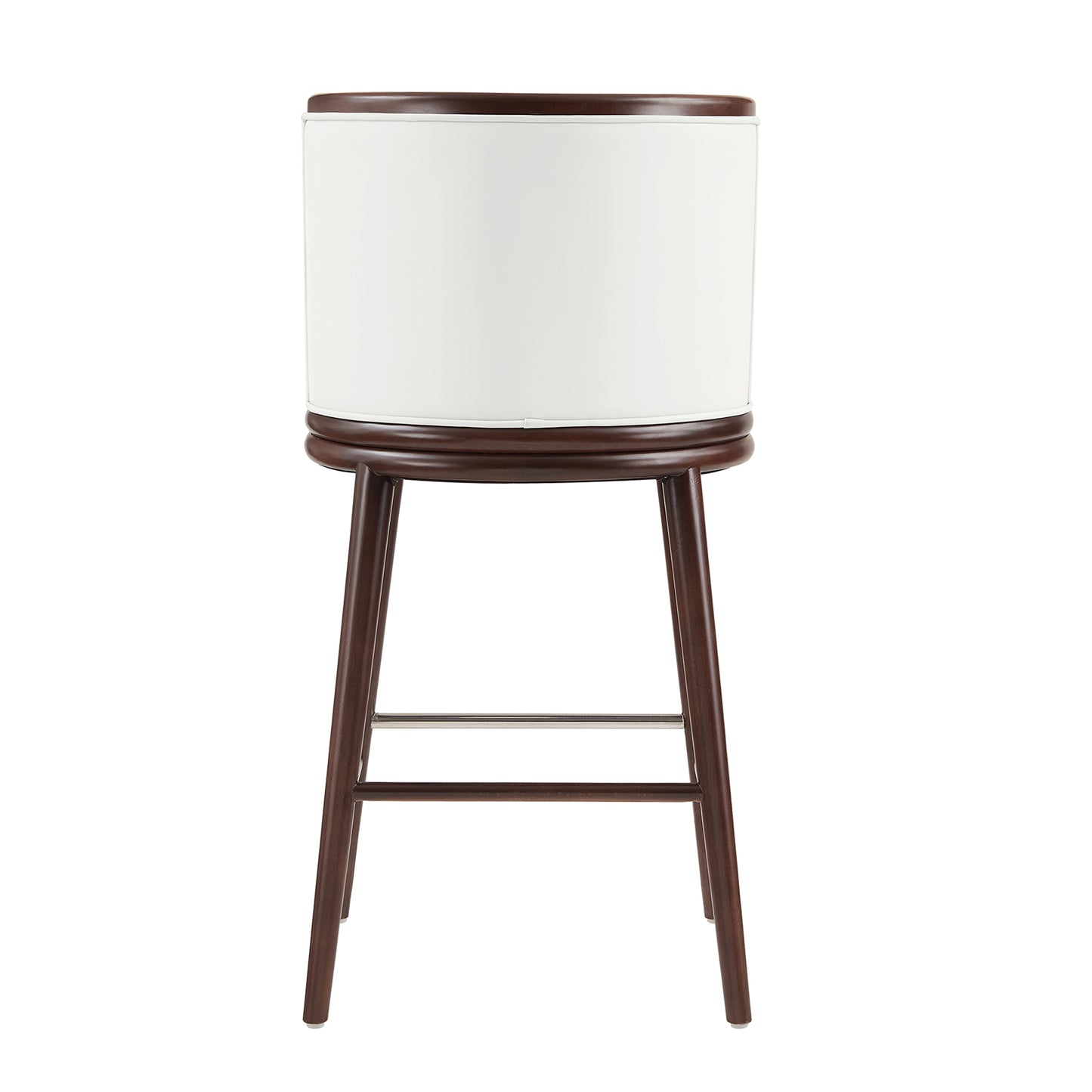 Evalyn Modern Wood Upholstered Barstool in White - Set of 2 2-BS024-WH