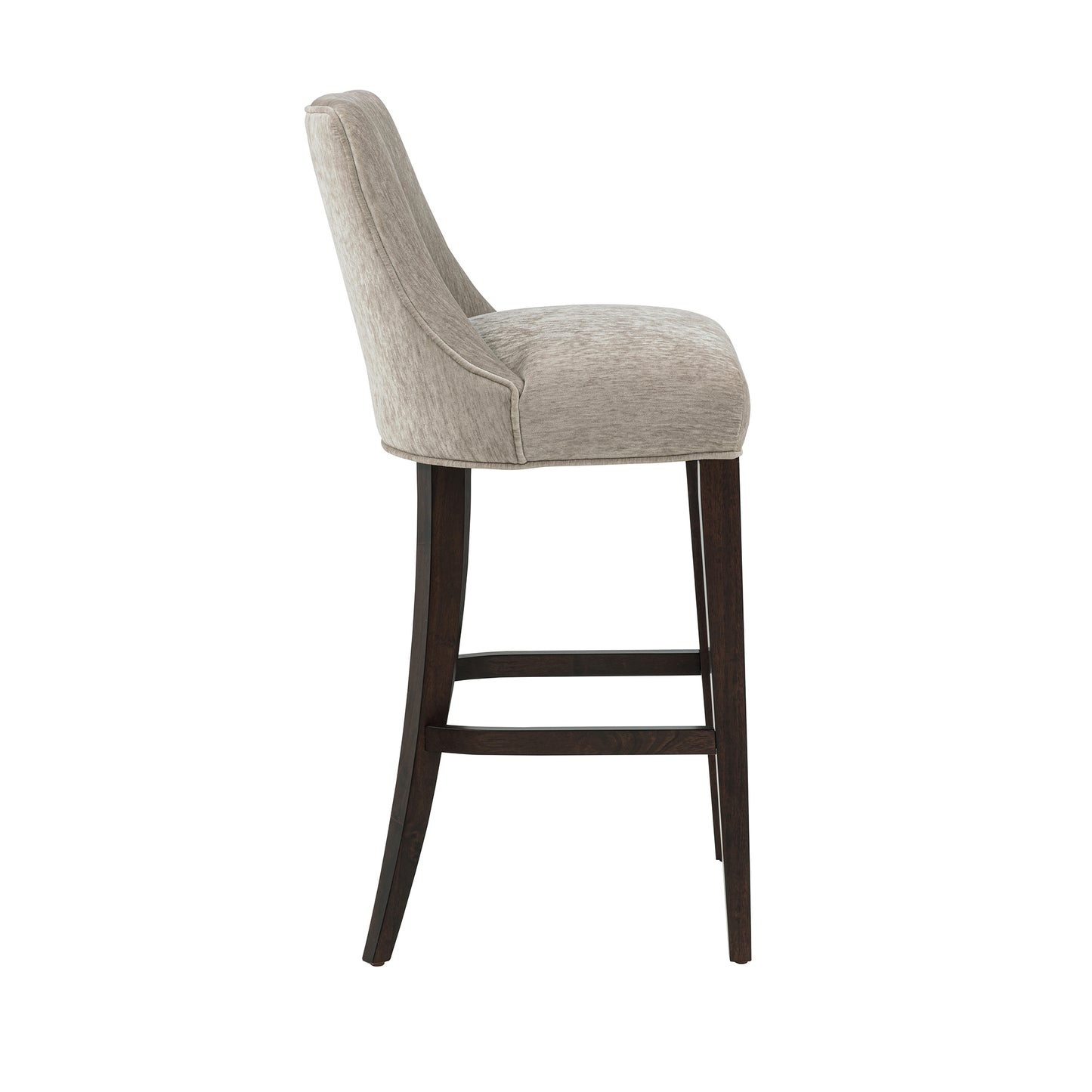 Beever Modern Wood Upholstered Chenille Barstool in Taupe - Set of 2 2-BS027-TP