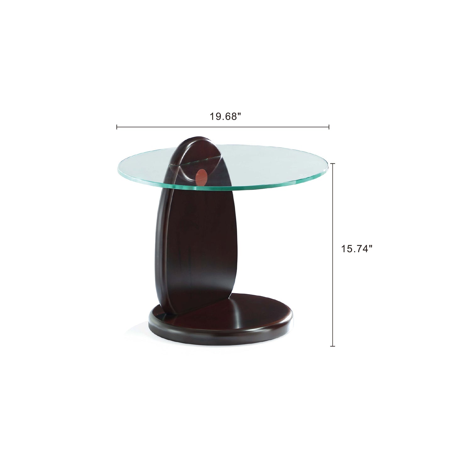 Artesia Modern Glam 2-Piece Coffee Table & End Table Set in Walnut 2-CE0158