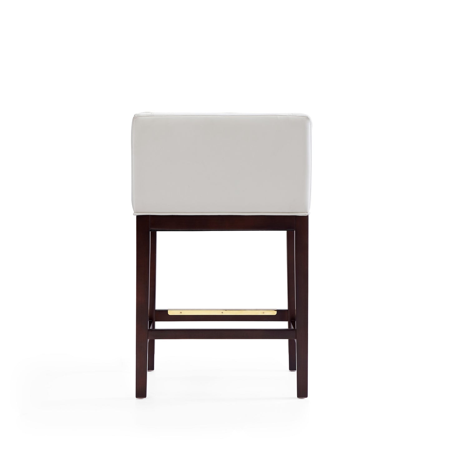 Kingsley Mid-Century Modern Wood Upholstered Counter Stool in Ivory - Set of 2 2-CS005-IV