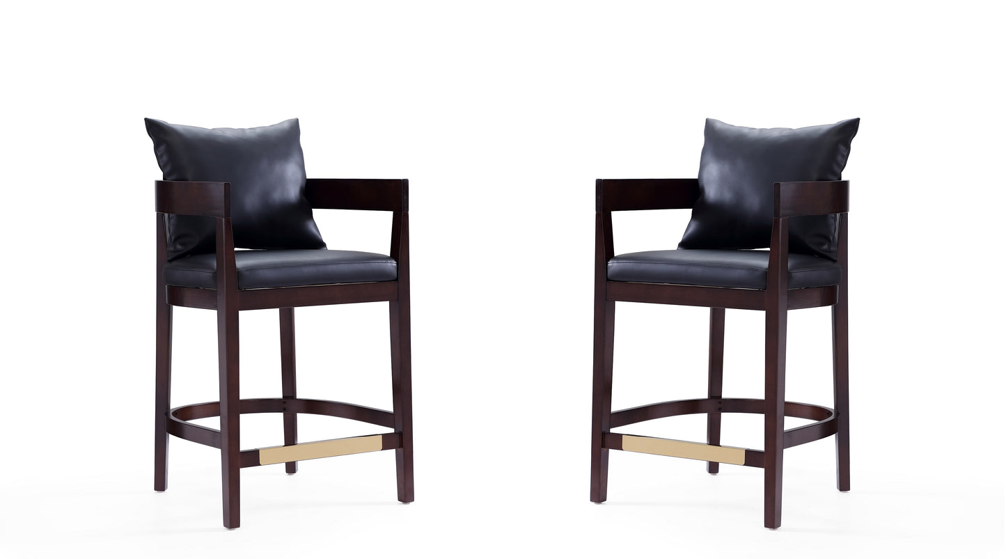 Manhattan Comfort Ritz Beech Wood Counter Height Bar Stool (Set of 2 or 3)